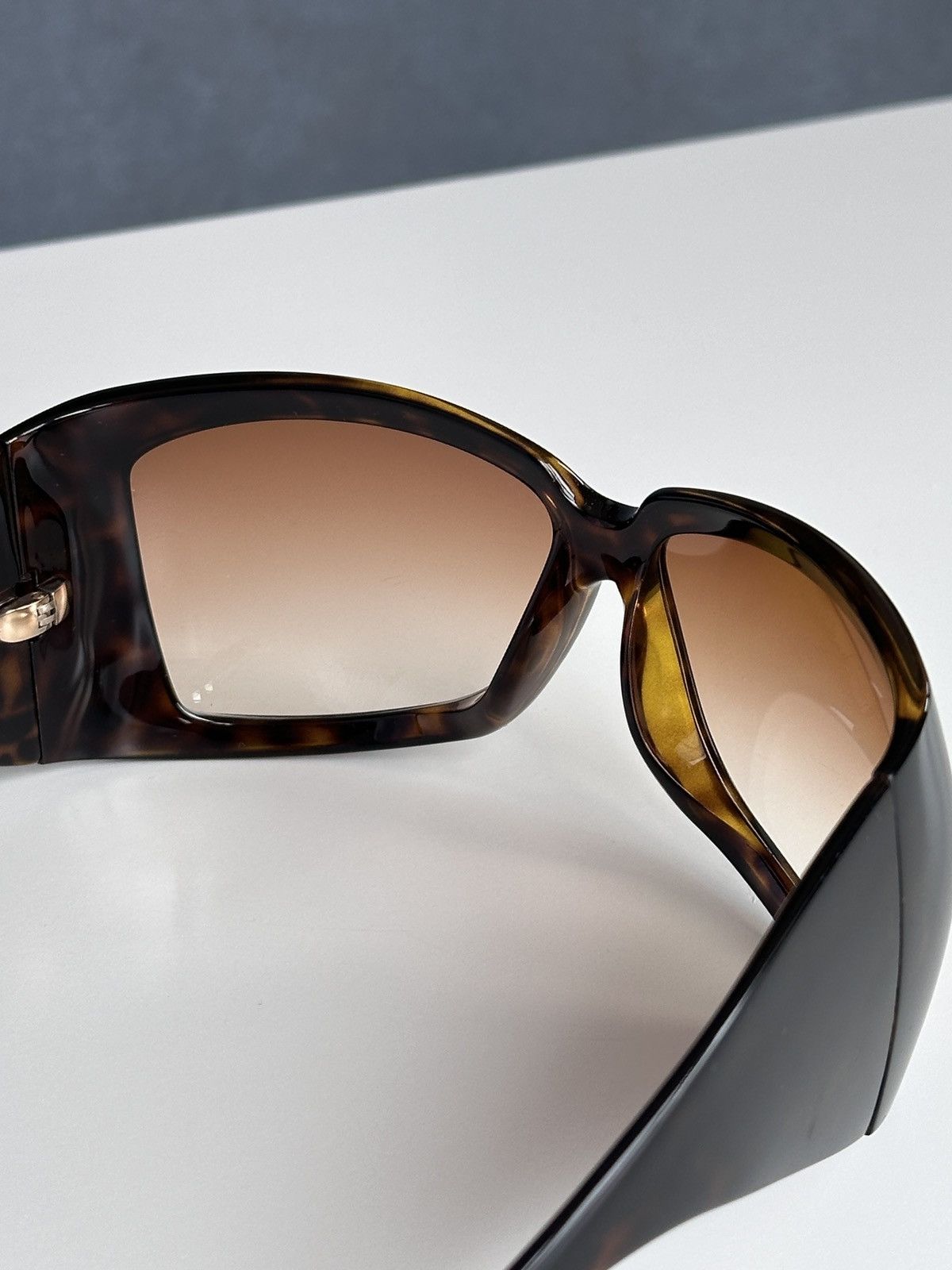 Gucci GUCCI Shield Mask Oversized Sunglasses Leopard GG 2961/S Y2K Size ONE SIZE - 12 Thumbnail