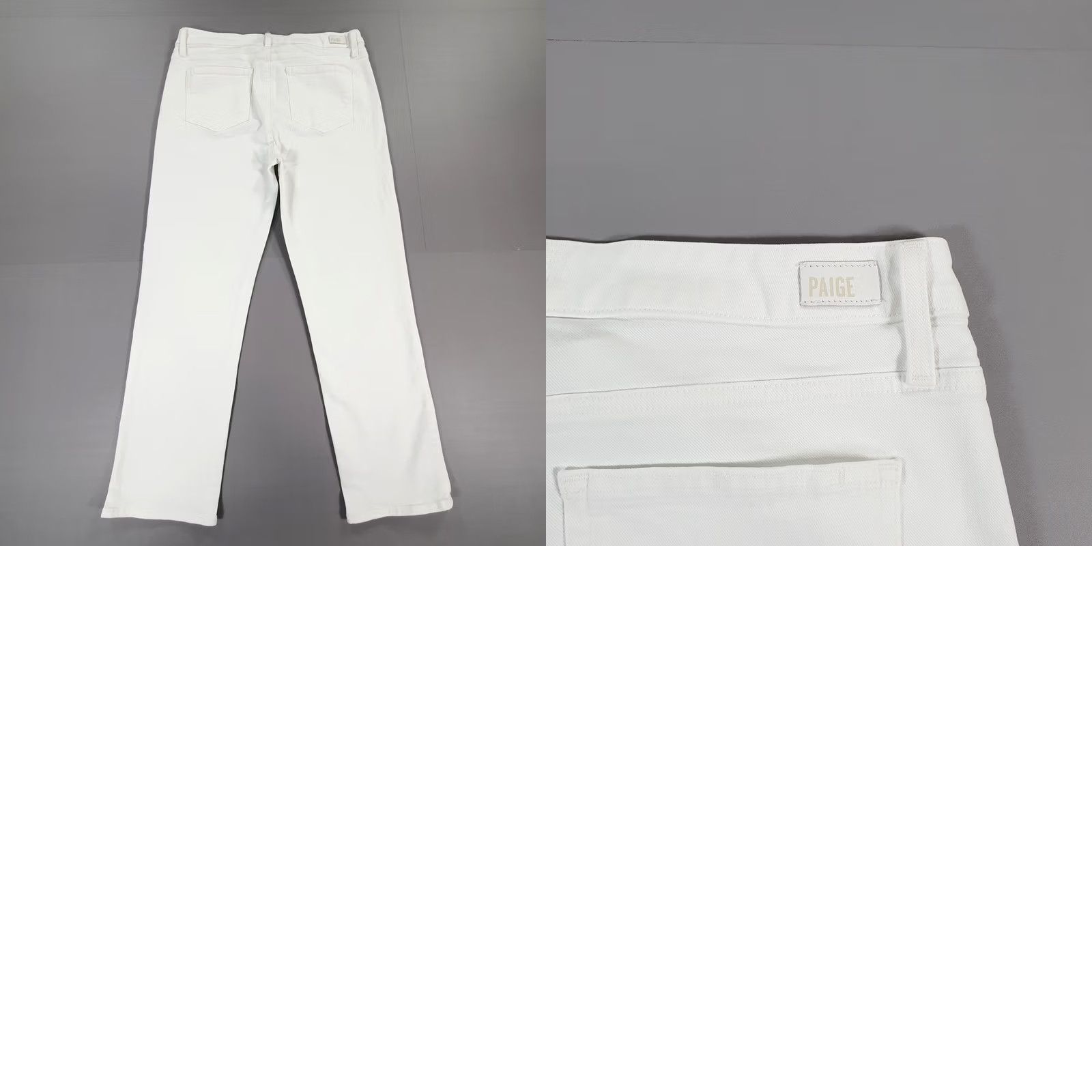 Paige Paige Jeans Womens W32 L27 Hoxton Straight Ankle Stretch Denim White RRP £230 Size 24" / US 00 / IT 34 - 8 Thumbnail