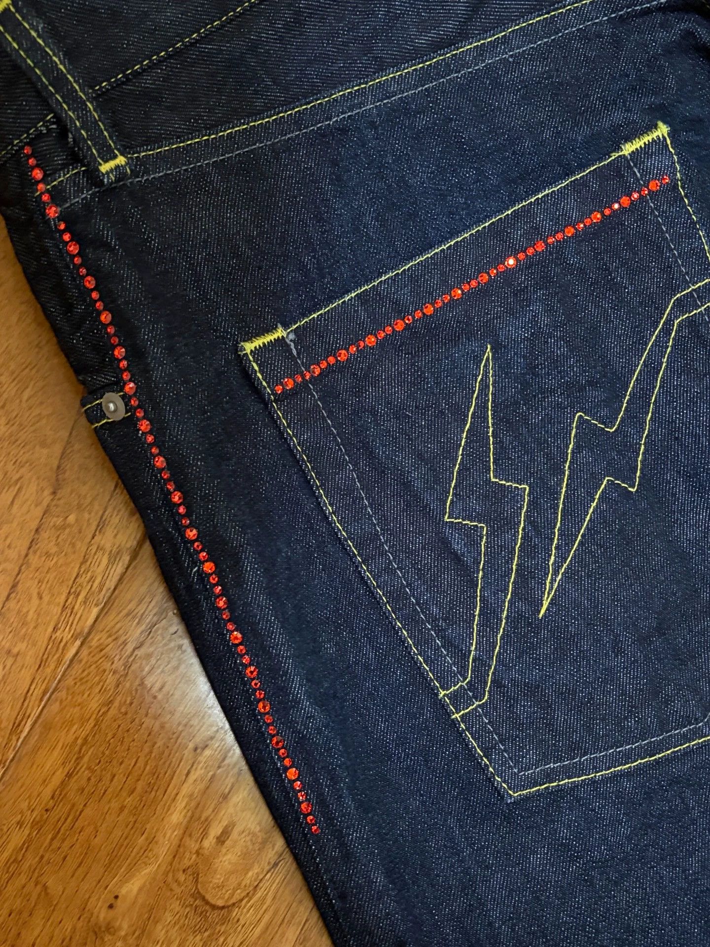 Levi's Levi's Fenom Disco Red Diamond 207 Unwashed Denim Jeans Size US 34 / EU 50 - 3 Thumbnail
