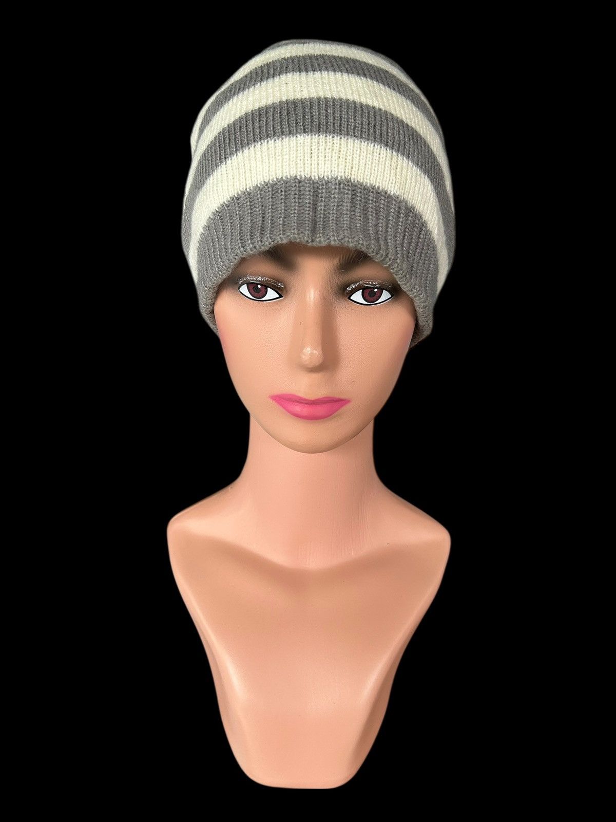 Tete Homme TETE HOMME Stripe Japanese Beanie Hats Size ONE SIZE - 3 Thumbnail