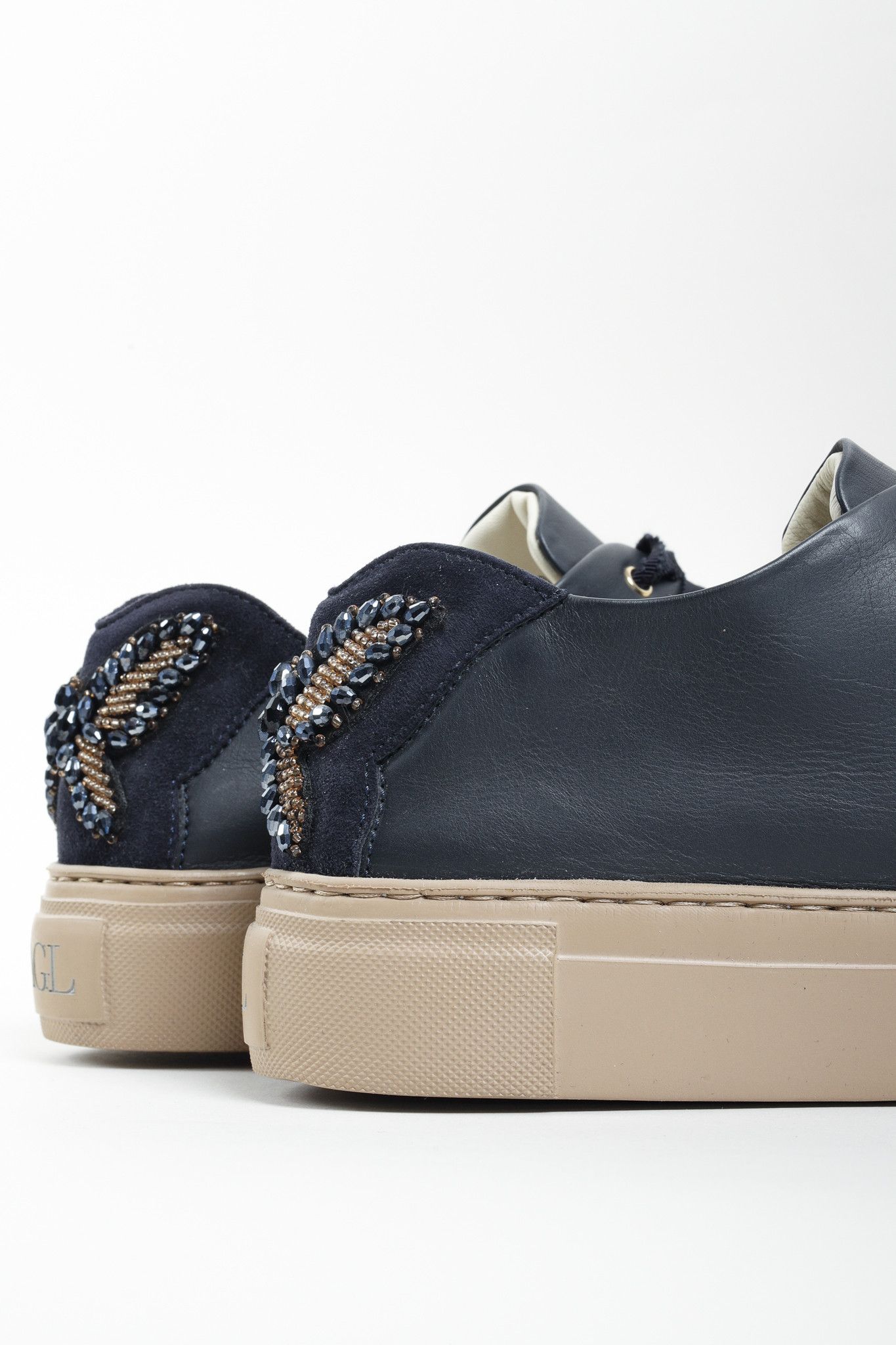 AGL Attilio Giusti Leombruni Butterfly Jewel Platform Sneakers Size US 10.5 / IT 40.5 - 8 Thumbnail