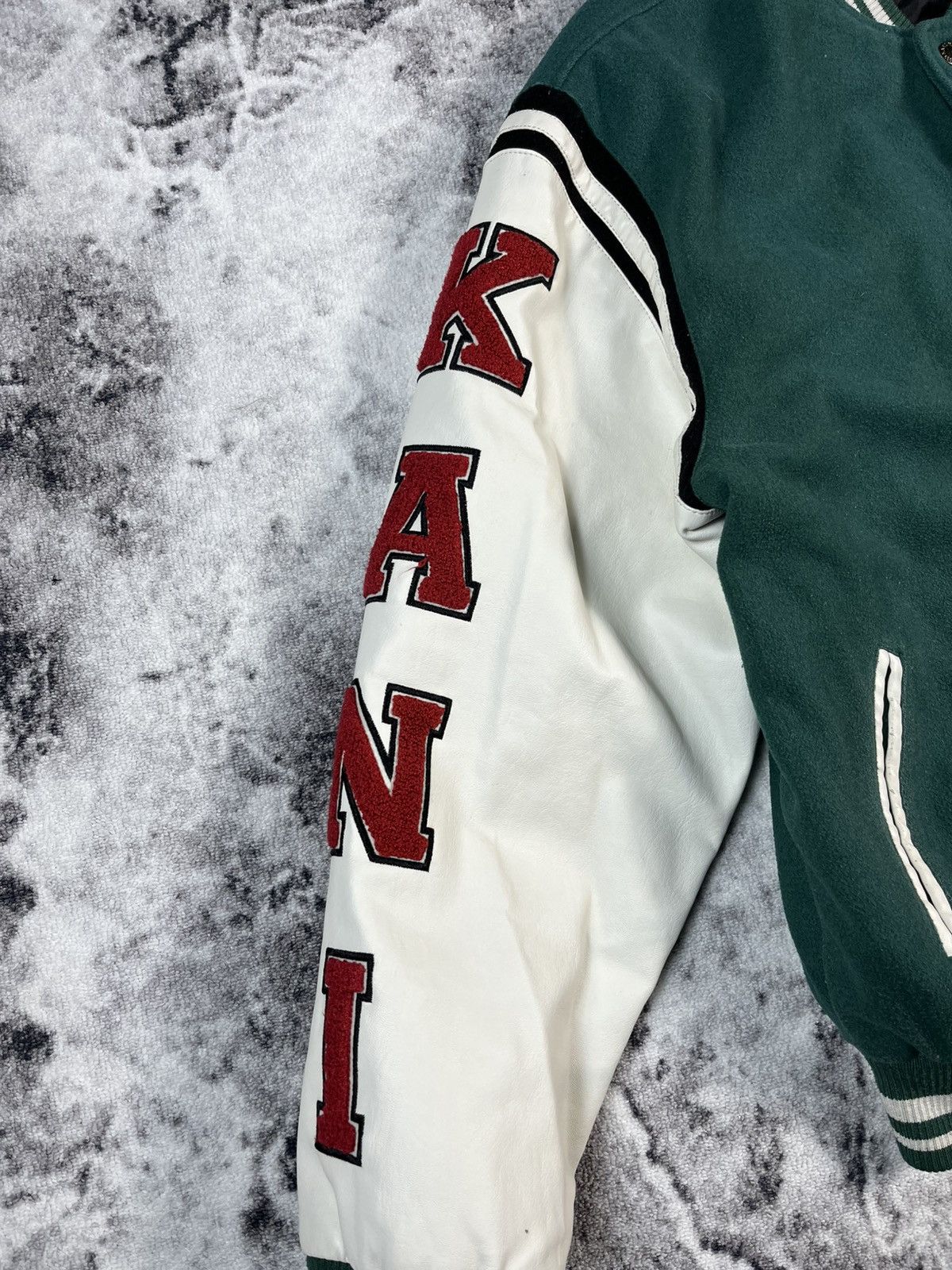 Karl Kani Karl Kani Varsity Jacket Green White Spell Out L Size US L / EU 52-54 / 3 - 6 Thumbnail