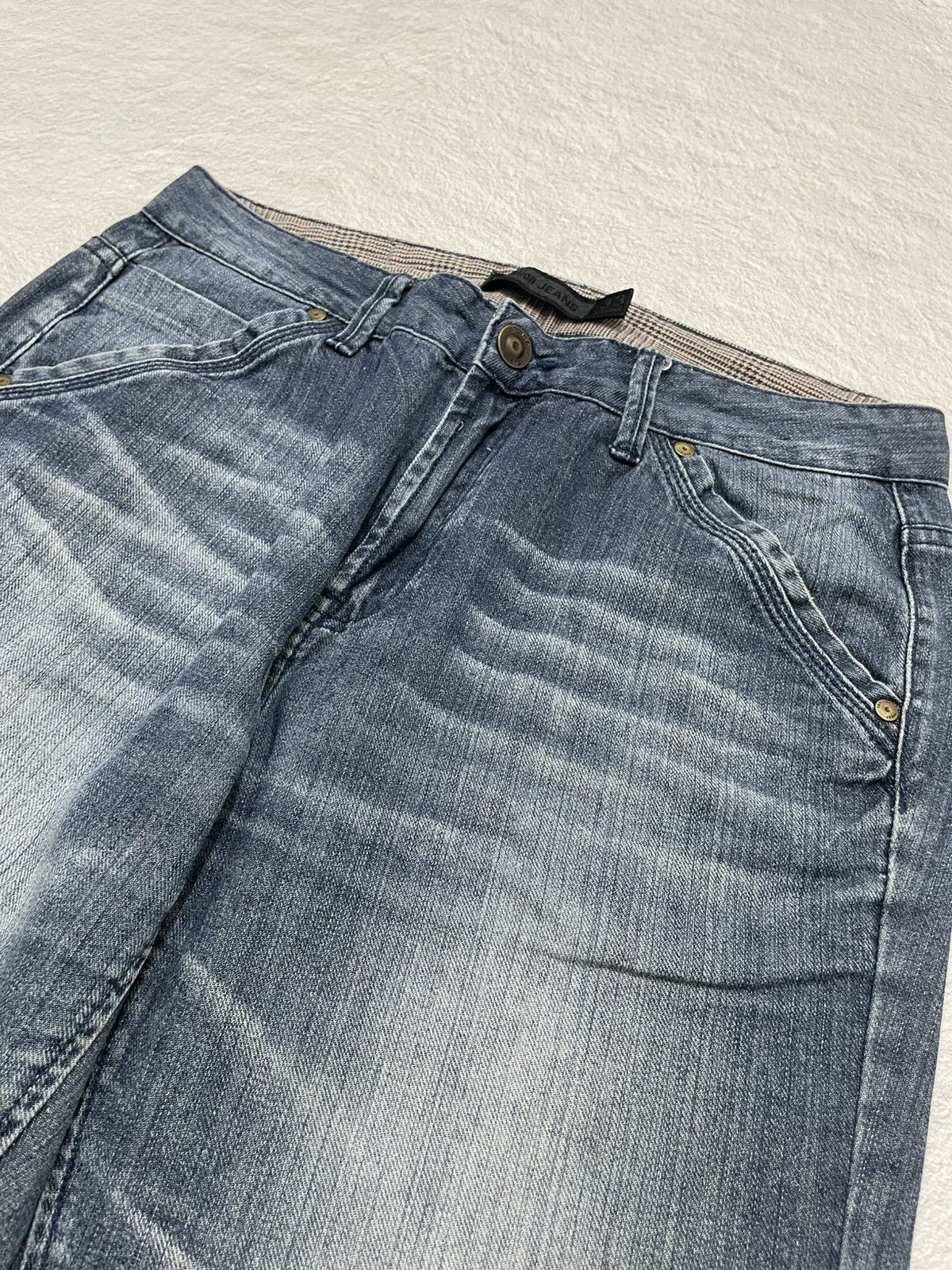 Japanese Brand 2000s Fading Denim wash Jeans Y2K Size US 32 / EU 48 - 3 Thumbnail