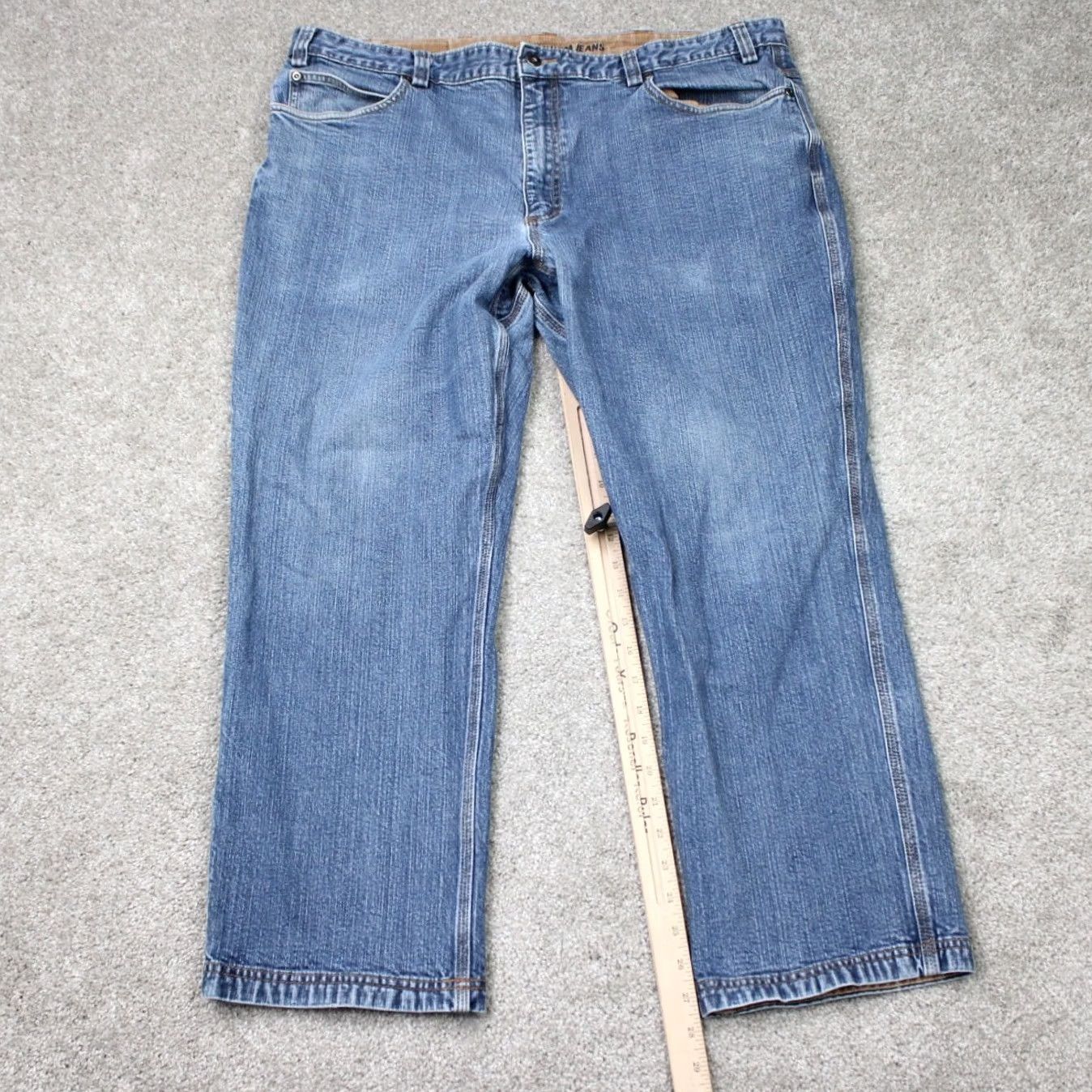 Denime Duluth Mens Jeans 44x28 Blue DuluthFlex Ballroom Relaxed Fit Stretch Denim Shirt? Size US 44 / EU 60 - 3 Thumbnail