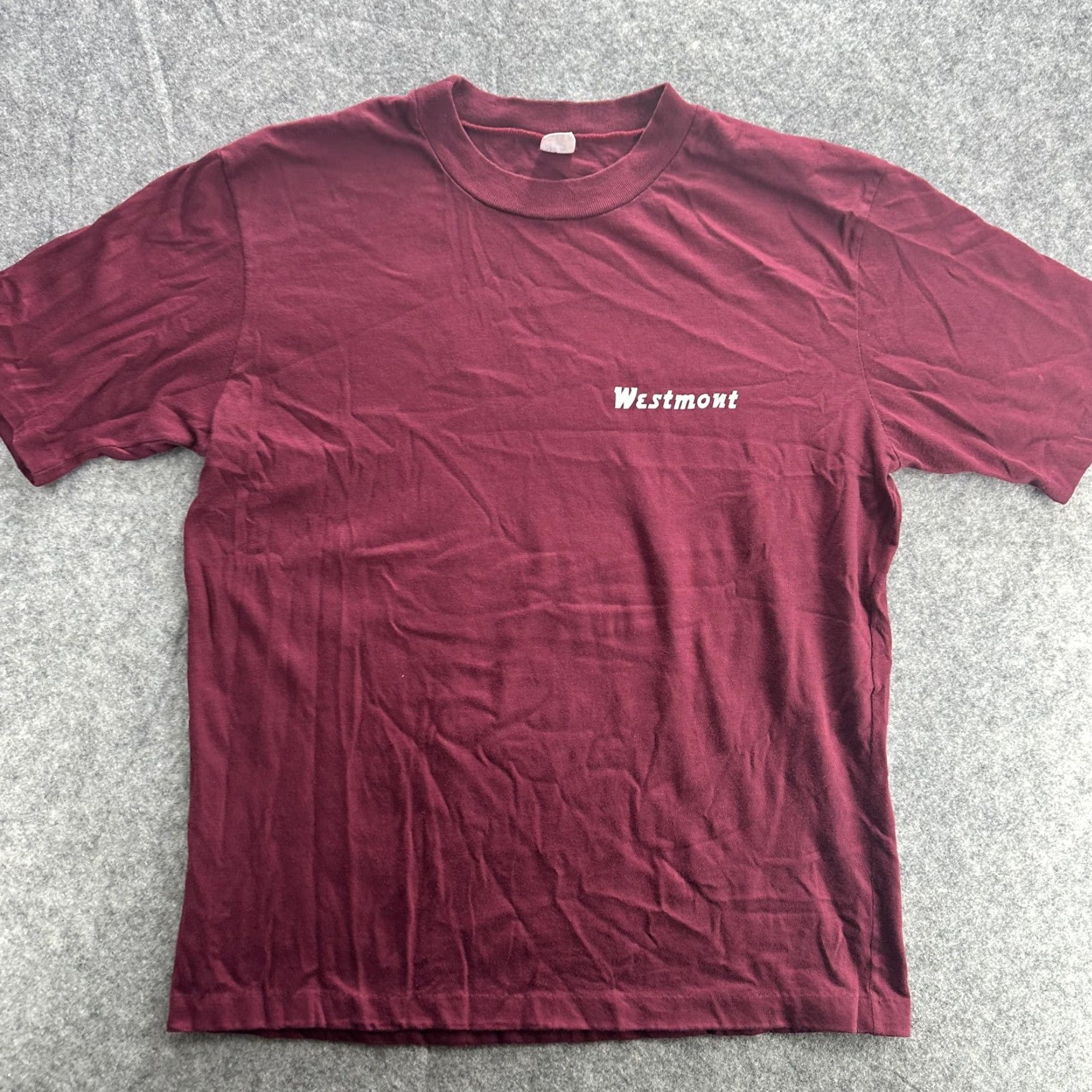Vintage VINTAGE Artex T-Shirt Men Extra Large Casual College 90s Cotton Short Sleeve Crew Neck Maroon Size US XL / EU 56 / 4 - 3 Thumbnail