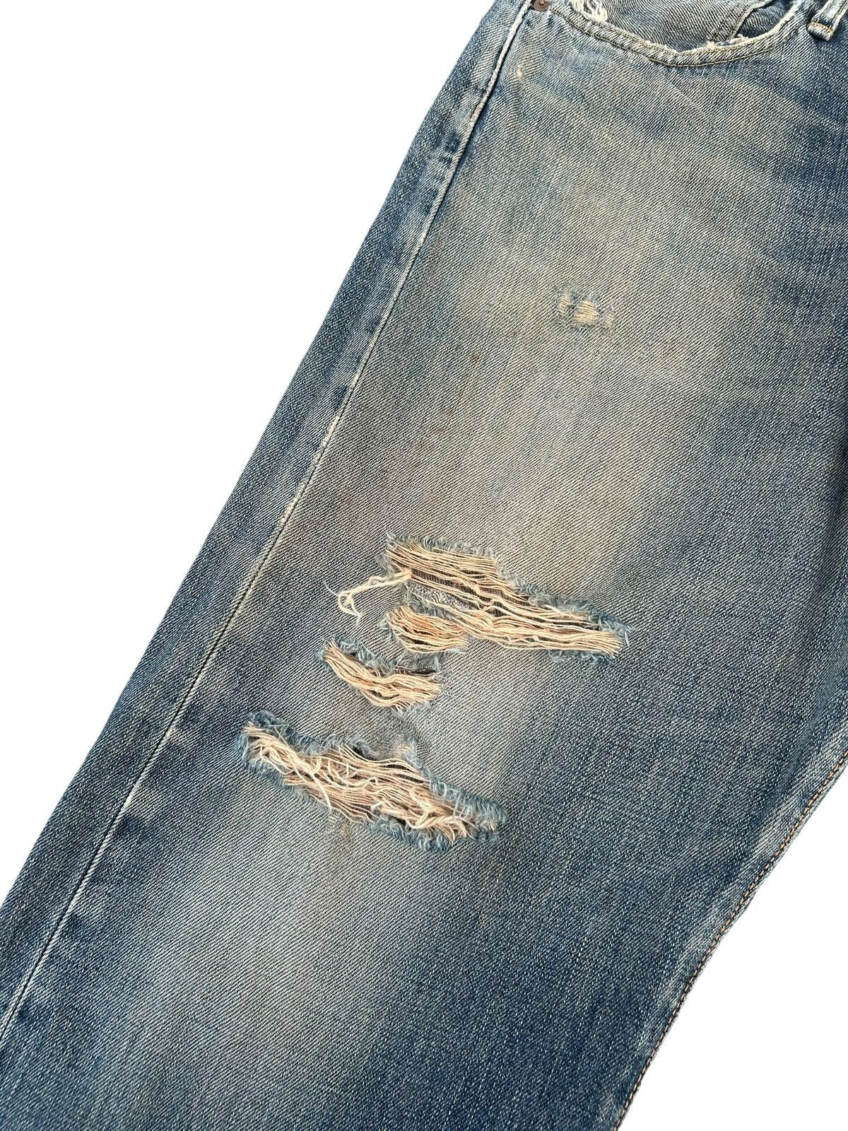 Kapital Vintage Edwin 505x Selvedge Distressed Denim Jeans Size US 34 / EU 50 - 2 Thumbnail