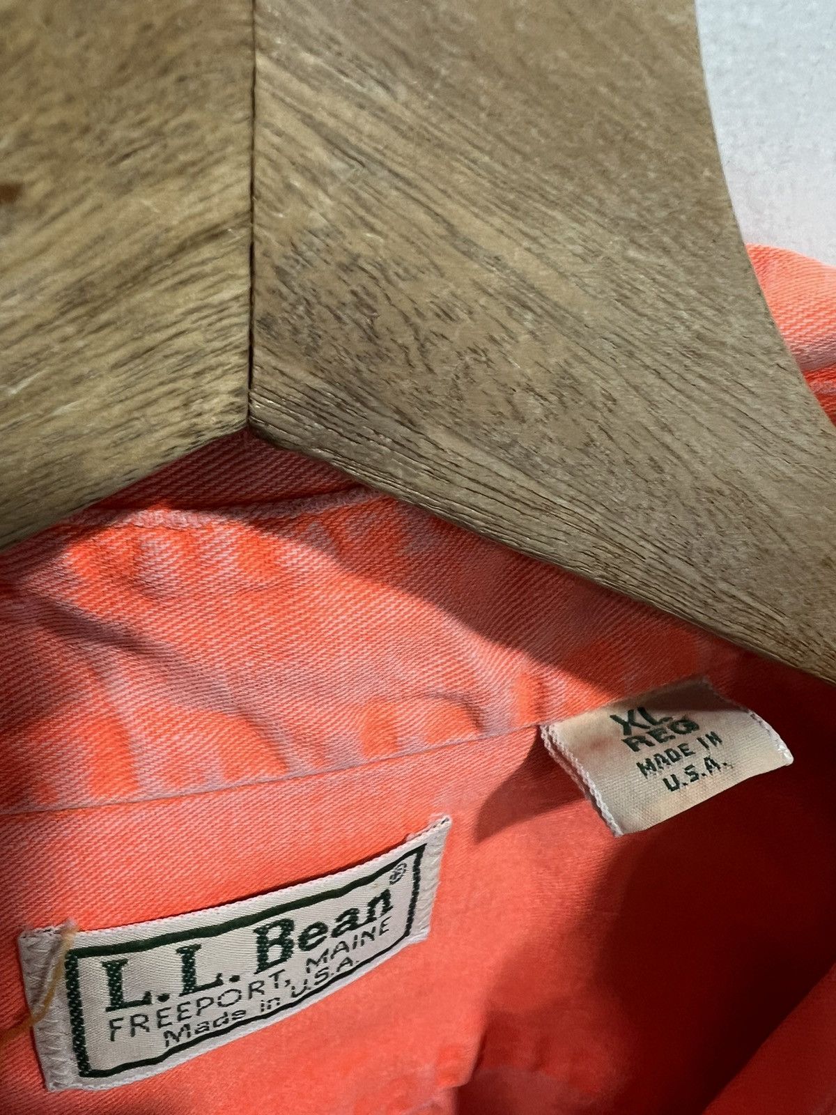L.L. Bean Vintage LL Bean Button Up Shirt neon orange Size US XL / EU 56 / 4 - 6 Thumbnail