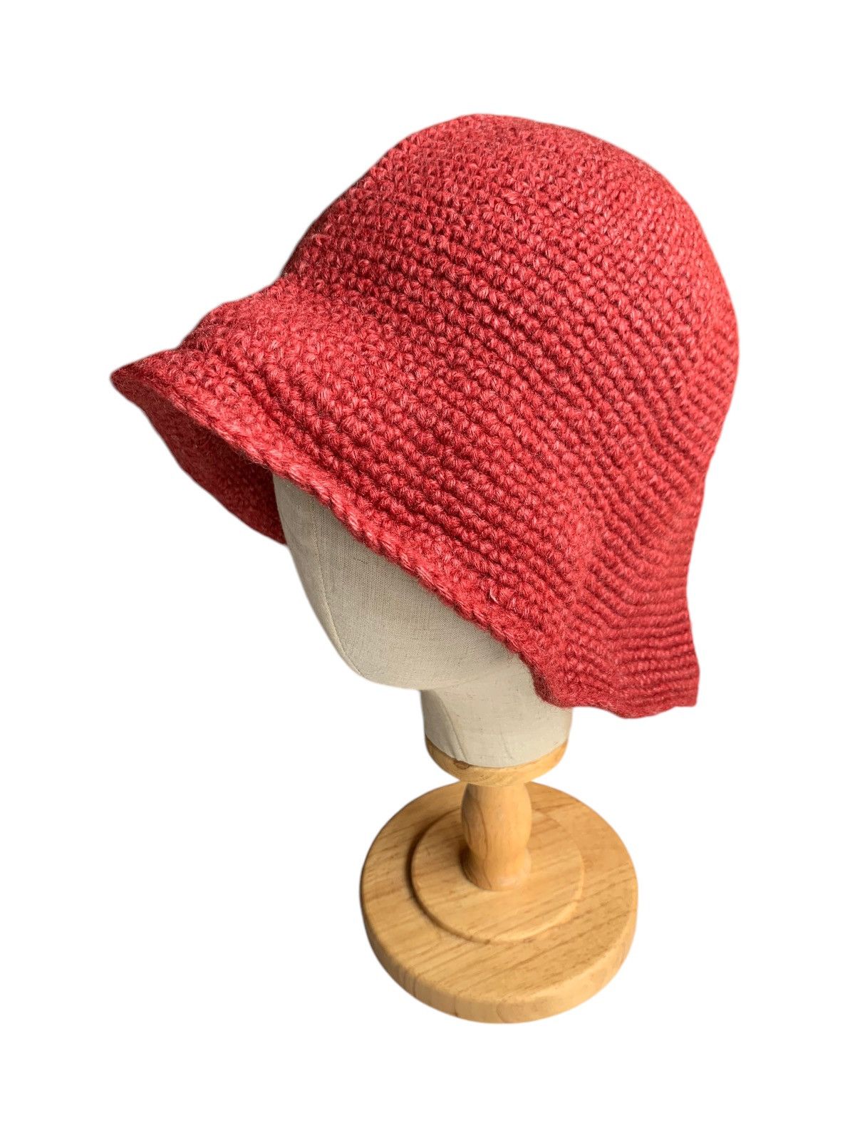 Handmade × Japanese Brand Knitted Crochet Hippies style Big Bucket Hats Size ONE SIZE - 2 Thumbnail
