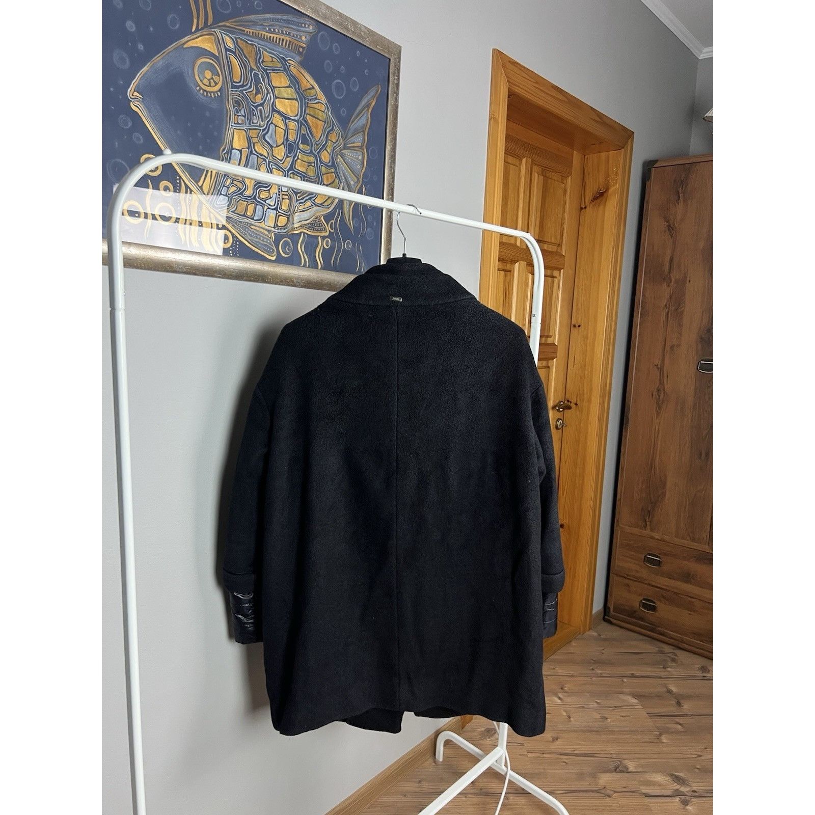Herno Herno Women's Blue Wool Nylon Down Insulated Cape Coat Size Size L / US 10 / IT 46 - 6 Thumbnail