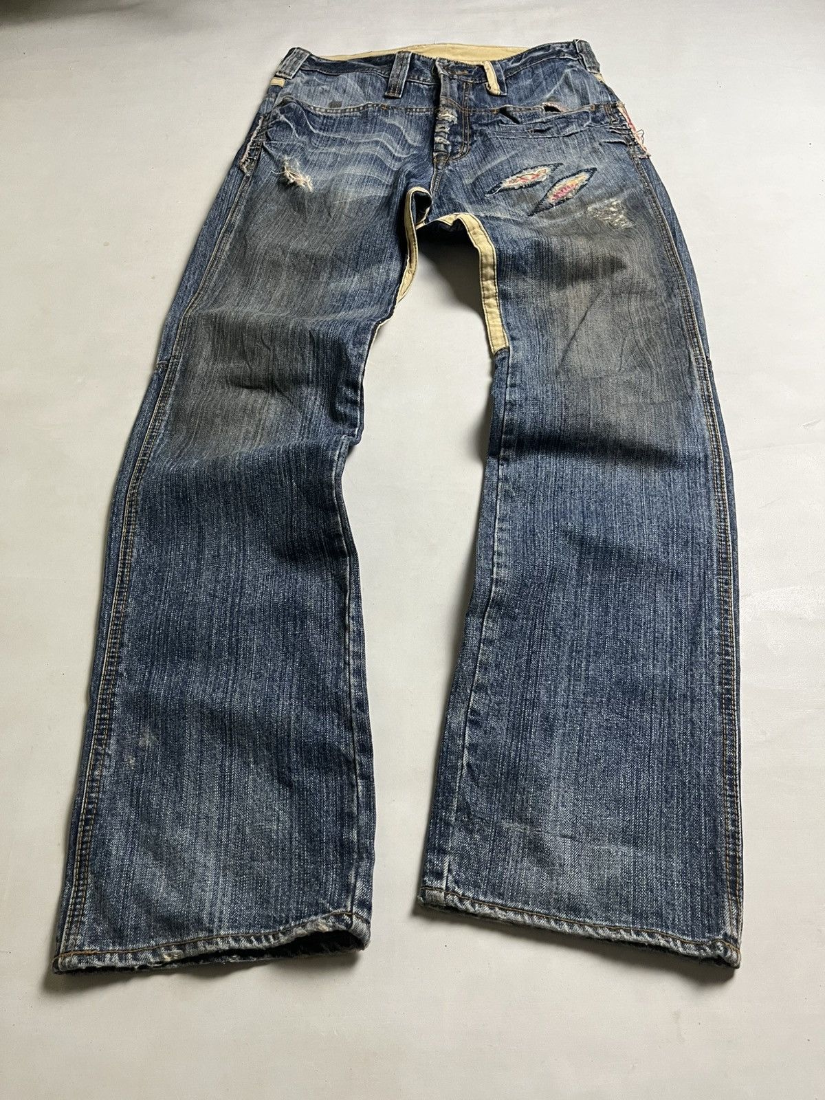 Number (N)ine 💸ACCEPT BINDING💸PPFM SS 06 Distresss Denim Size US 29 - 4 Thumbnail