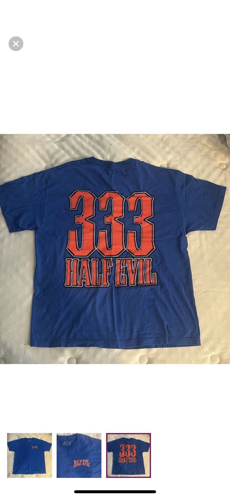 Half Evil Half Evil 333 Logo Tee Blue Size US XL / EU 56 / 4 - 3 Thumbnail