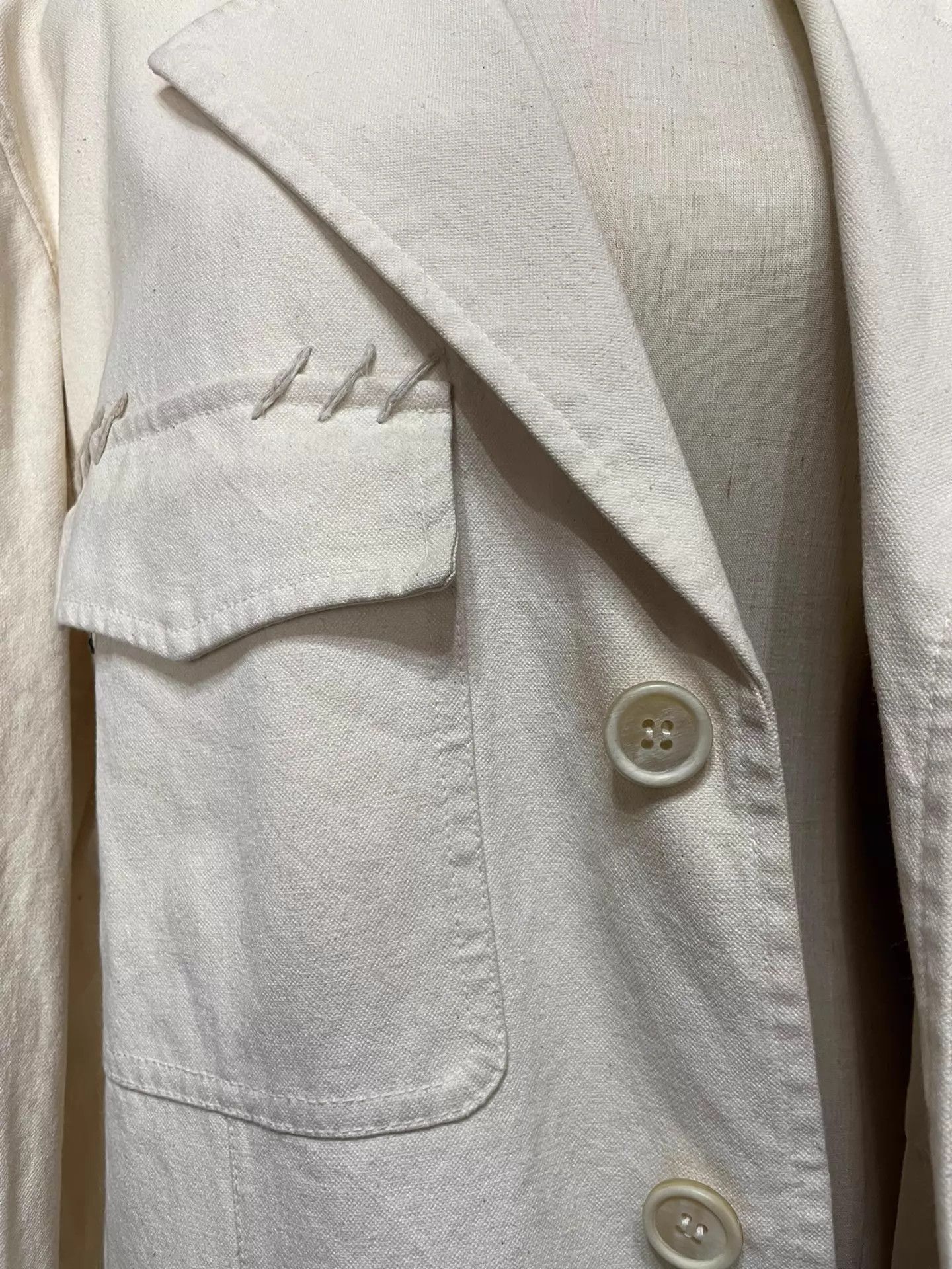 Issey Miyake Issey Miyake 70s-80s Vtg Ivory White Long Trench Size US M / EU 48-50 / 2 - 6 Thumbnail