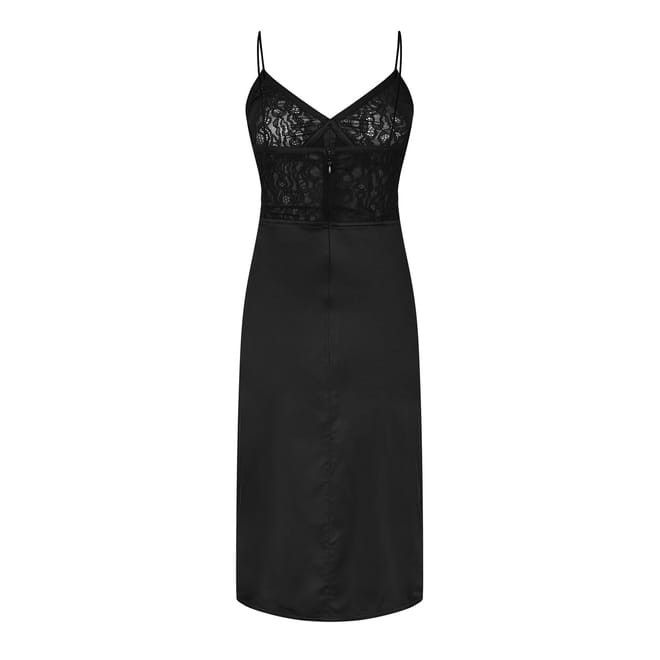 Bottega Veneta Bottega Veneta V-Neck Midi Slip Dress in Black Size S / US 4 / IT 40 - 2 Thumbnail