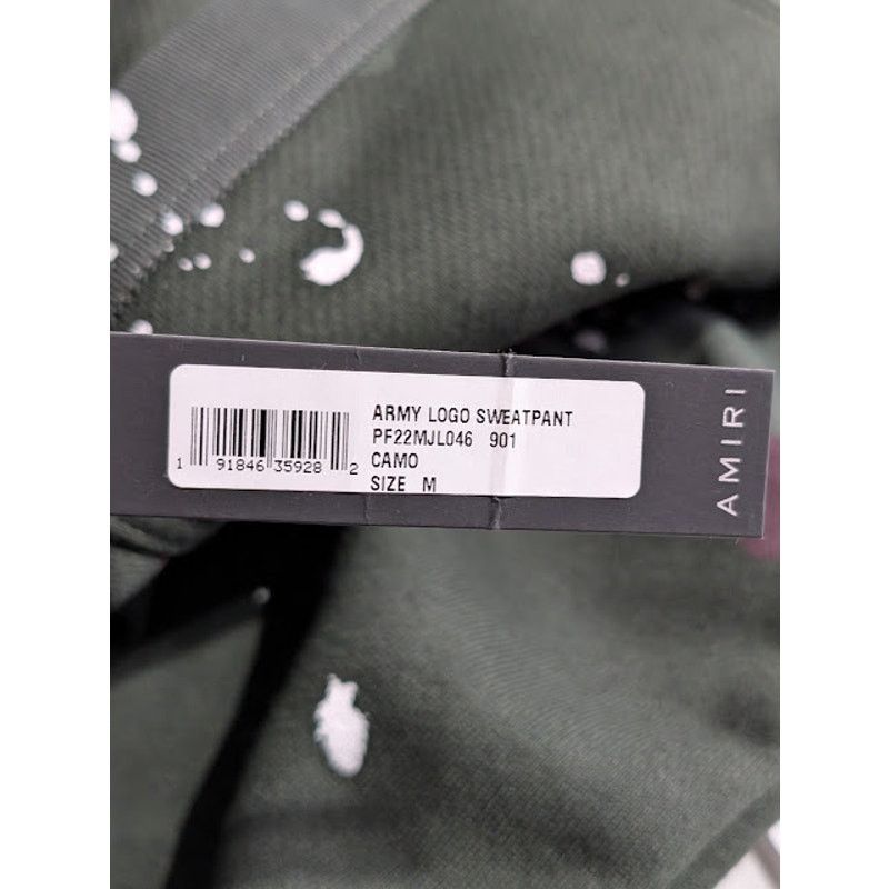 Amiri o1rshd1 Army Logo Sweatpant in Camo Size US 32 / EU 48 - 21 Thumbnail