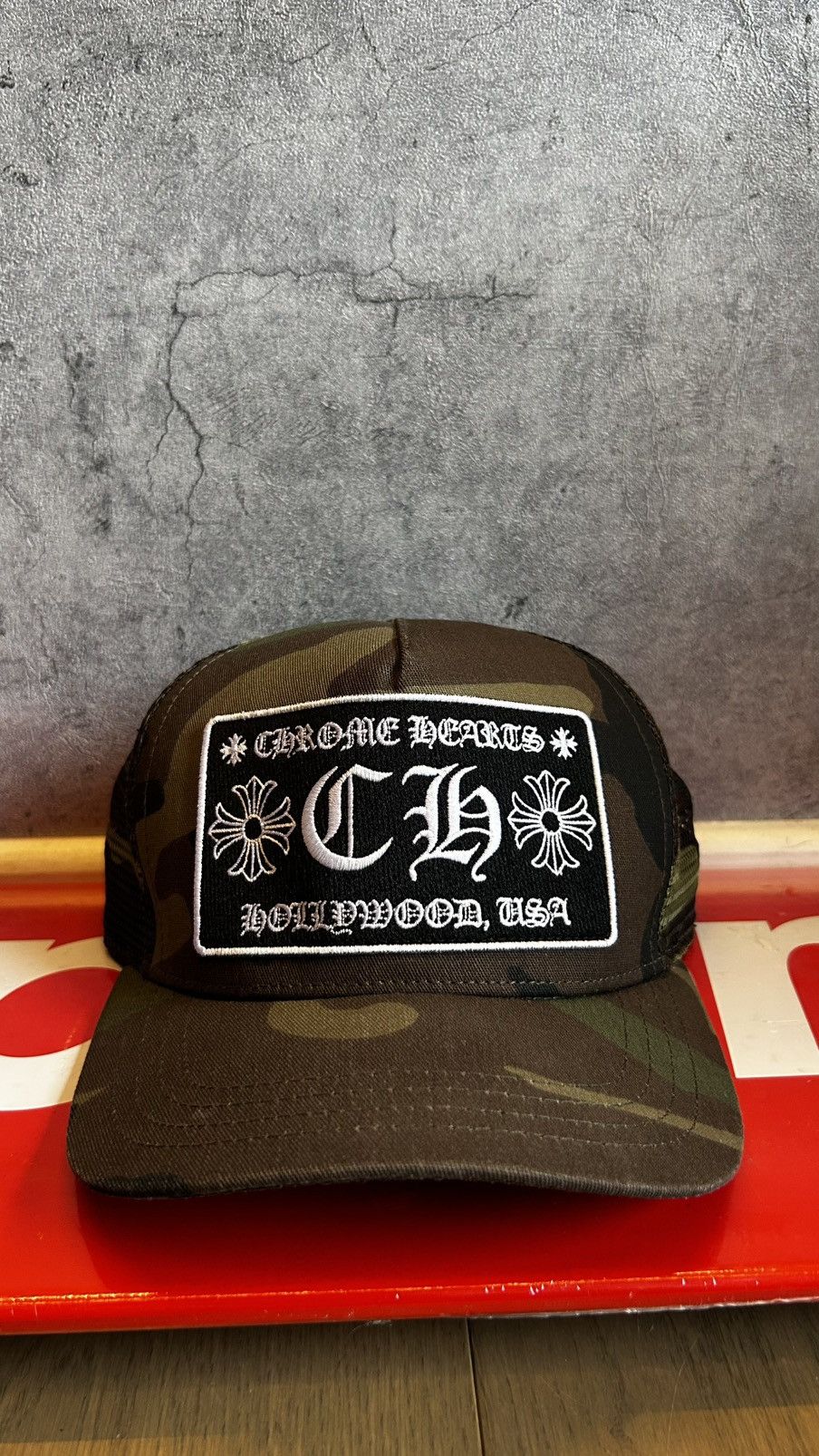 Chrome Hearts Chrome heart camo trucker hat Size ONE SIZE - 1 Thumbnail