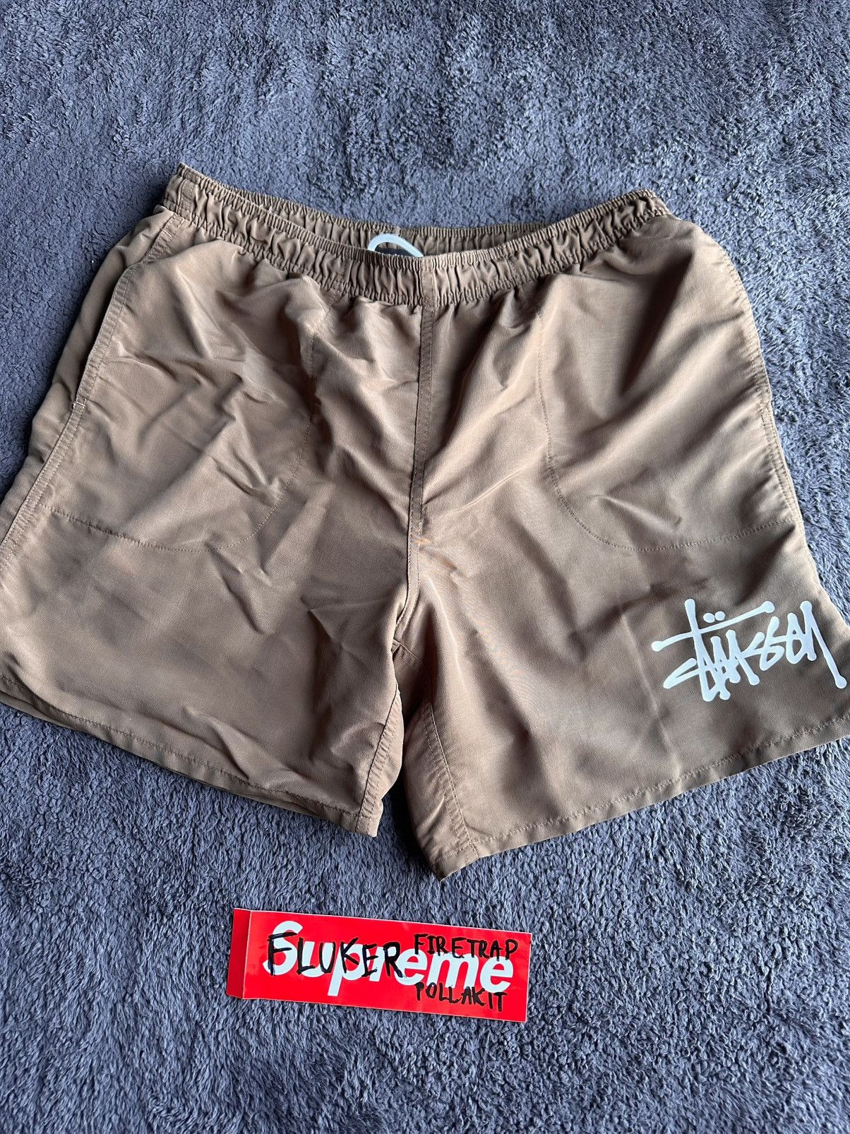 Stussy STUSSY BIG BASIC WATER SHORTS BROWN Size US 33 - 3 Thumbnail
