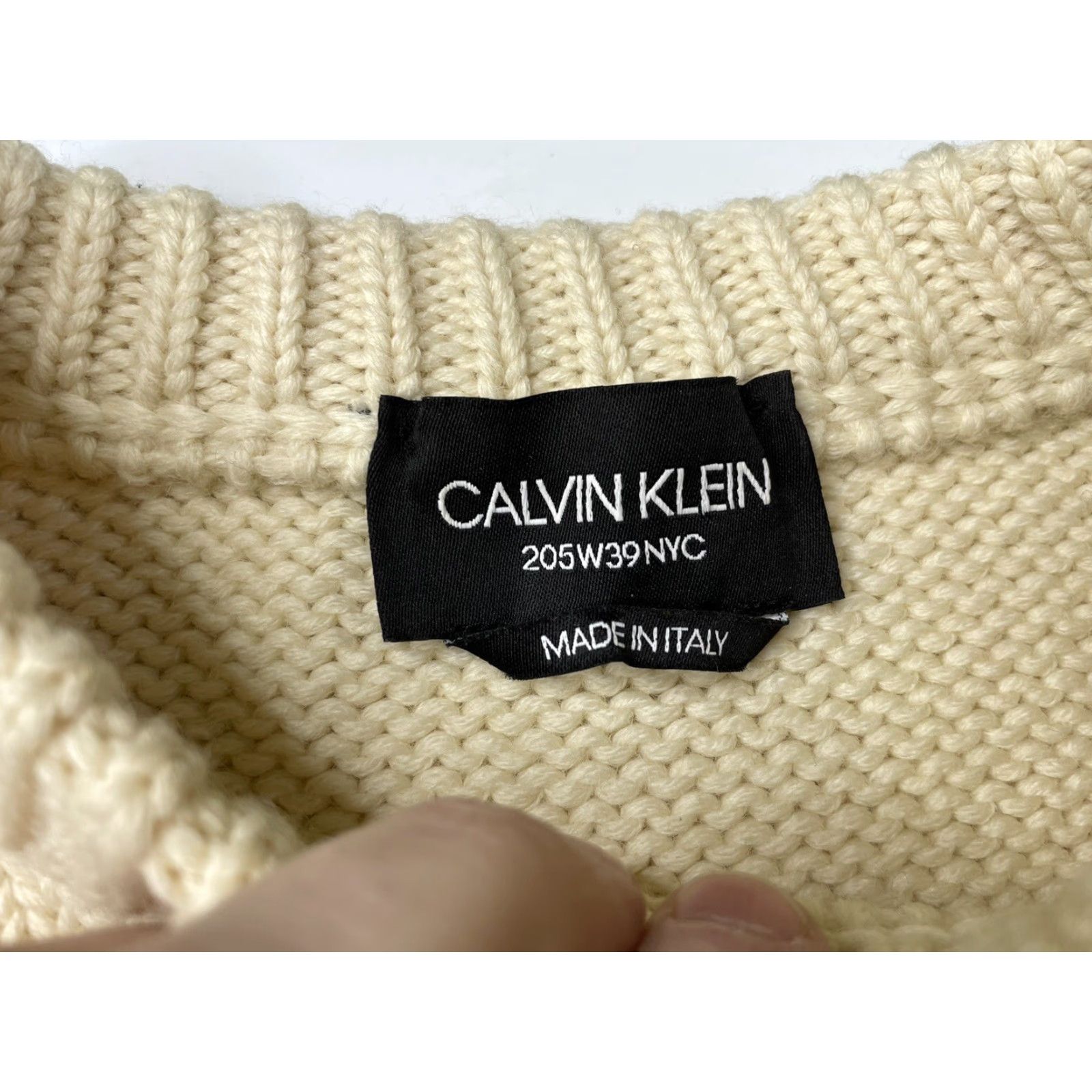 Calvin Klein VINTAGE Calvin Klein 205W39NYC Varsity Sweater Knit Wool Raf Mens Small Size US S / EU 44-46 / 1 - 2 Thumbnail