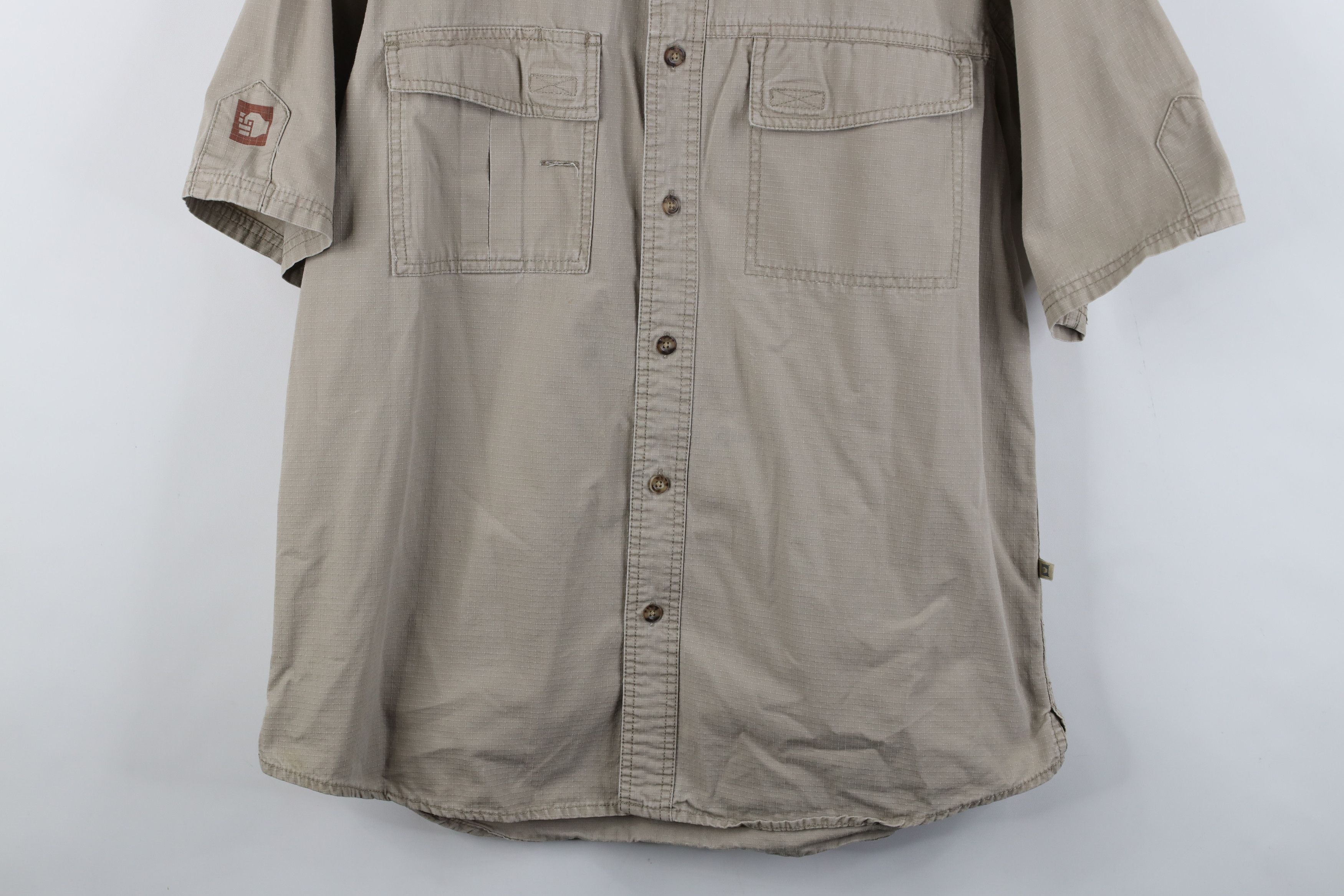 Cabelas Vintage Cabelas Ripstop Safari Bush Button Shirt Beige Size US M / EU 48-50 / 2 - 3 Thumbnail