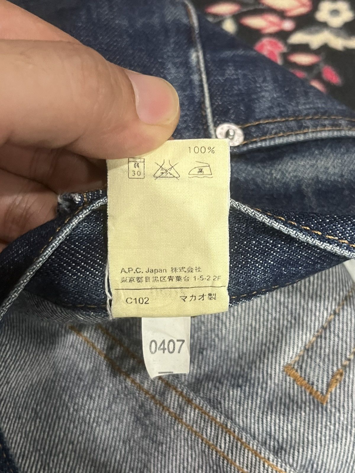 A.P.C. × Kanye West Vintage A.P.C Cure Blue Faded Washed Straight Tapered Jeans Size US 30 / EU 46 - 19 Thumbnail