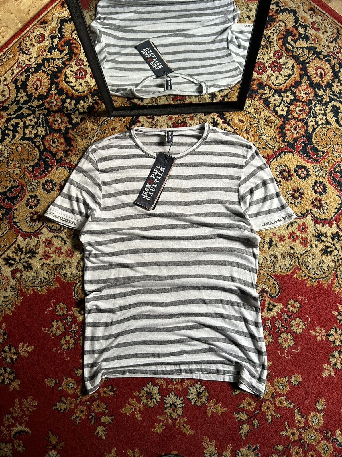Jean Paul Gaultier Y2K Jean Paul Gaultier Classic Design Stripe T-shirt Size XXL / US 16-18 / IT 52-54 - 1 Thumbnail