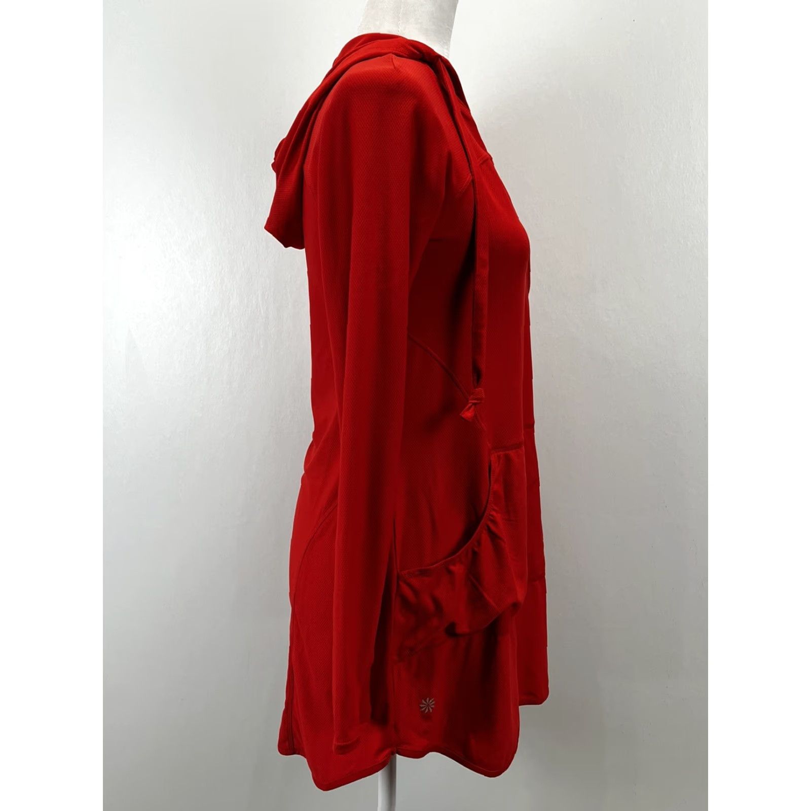 Athleta Athleta Hoodie Shirt Dress - Women - Size S - Orange Lightweight Tennis GUC Size S / US 4 / IT 40 - 4 Thumbnail