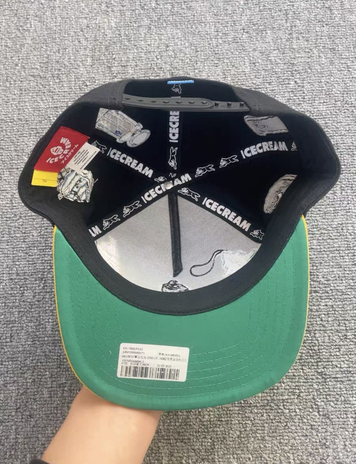 Billionaire Boys Club BBC ICECREAM Fully Embroidered Ice Cream Baseball Cap Size ONE SIZE - 6 Thumbnail