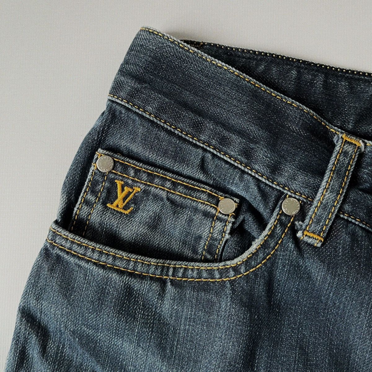 Designer × Japanese Brand × Louis Vuitton Rare 1/1 Deconstructed Louis Vuitton Jeans Size US 32 / EU 48 - 6 Thumbnail