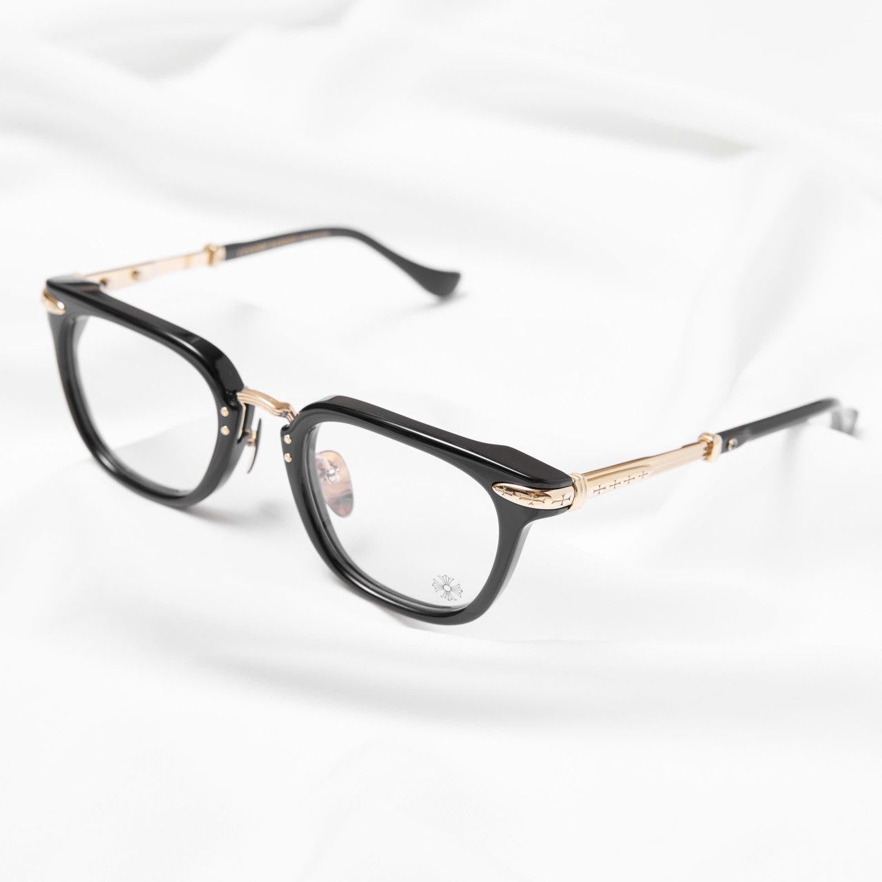 Chrome Hearts CHROME HEARTS TITANASLUVR BLACK/ GOLD PLATED GLASSES Size ONE SIZE - 2 Thumbnail