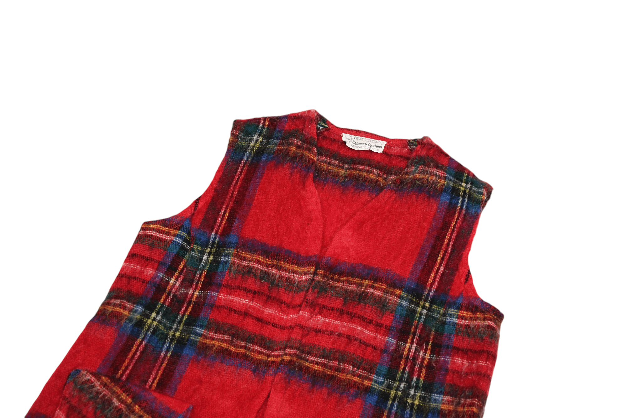 Aran Isles Knitwear 60's Rannoch Designs Scotland Mohair Wool Plaid Tartan Vest Size US M / EU 48-50 / 2 - 2 Thumbnail