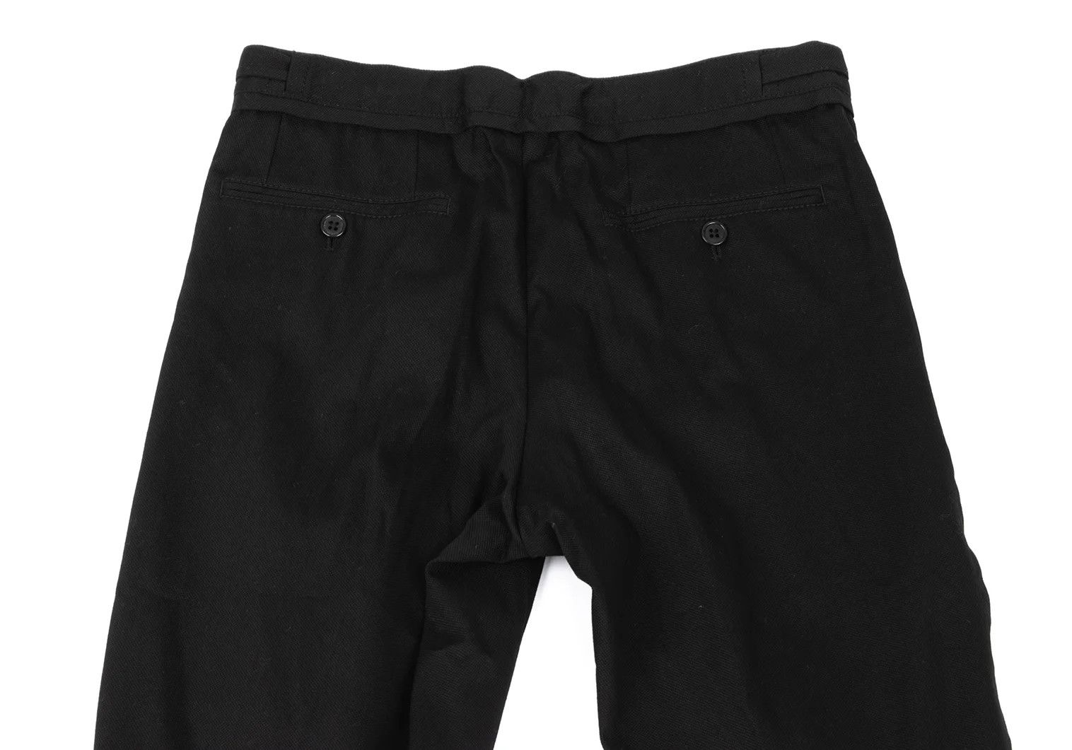 Ann Demeulemeester Cotton Neat Tuck Stretch Pants in Black XXS Size US 26 / EU 42 - 13 Thumbnail