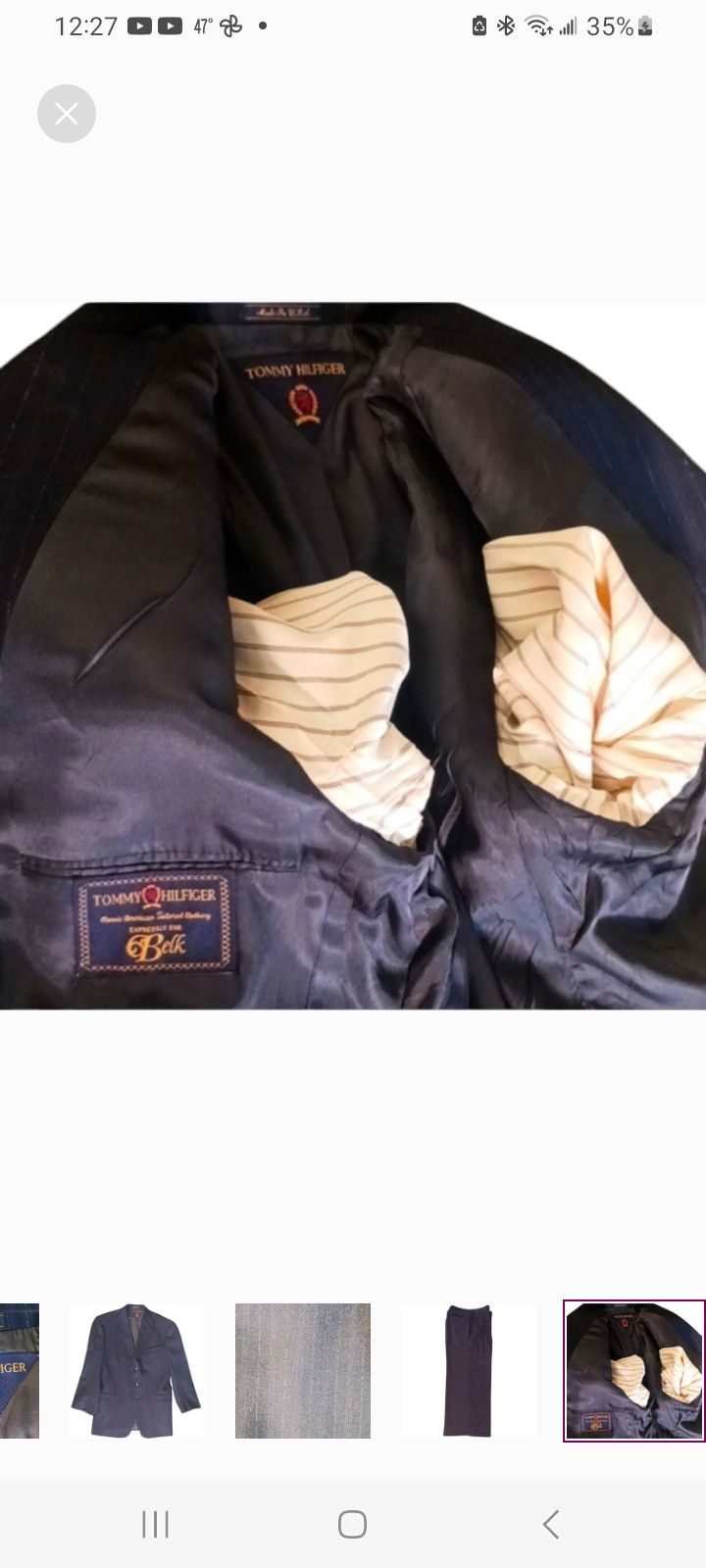 Tommy Hilfiger Vintage Tommy Hilfiger Pinstripe Suit Expressed via BELK Size 42R - 6 Thumbnail