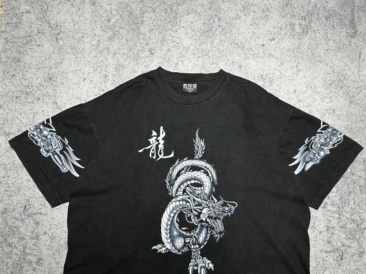 Vintage Vintage REO Rock Dragon Yin Yang Skulls T-Shirt Size US XL / EU 56 / 4 - 2 Thumbnail