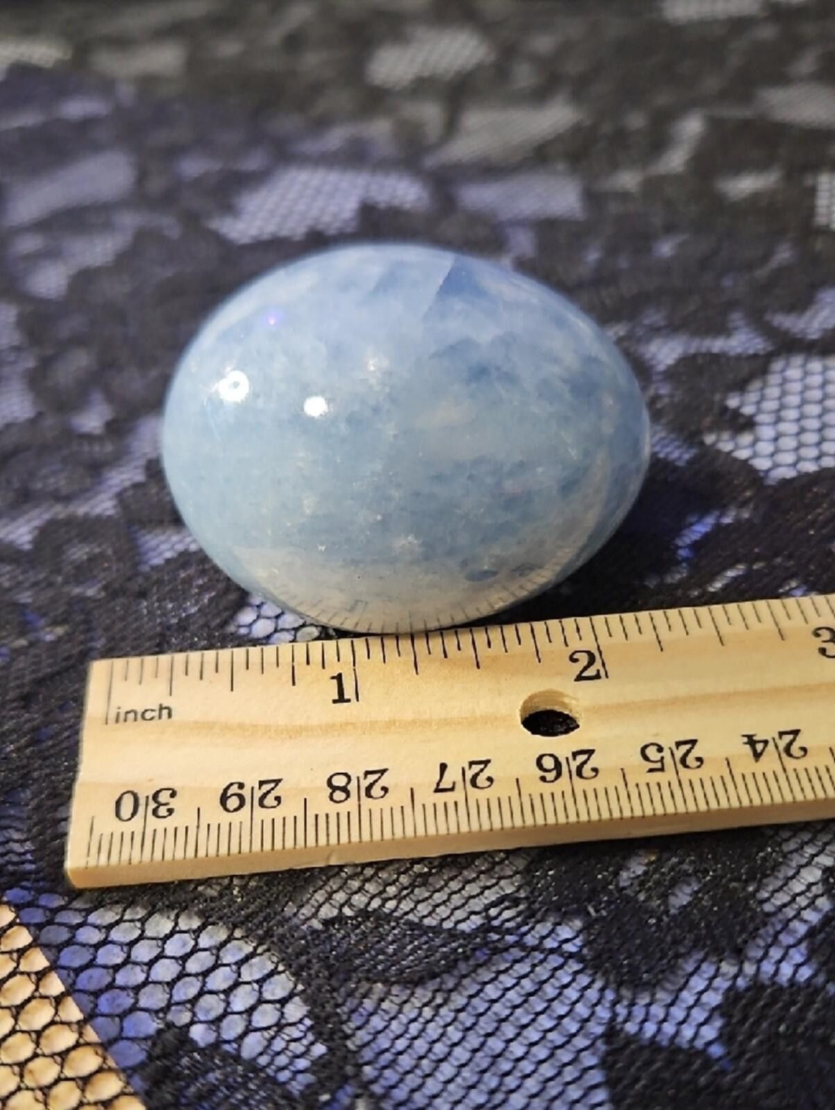 Other Light Blue Celestite Polished Stone Egg Size ONE SIZE - 2 Thumbnail