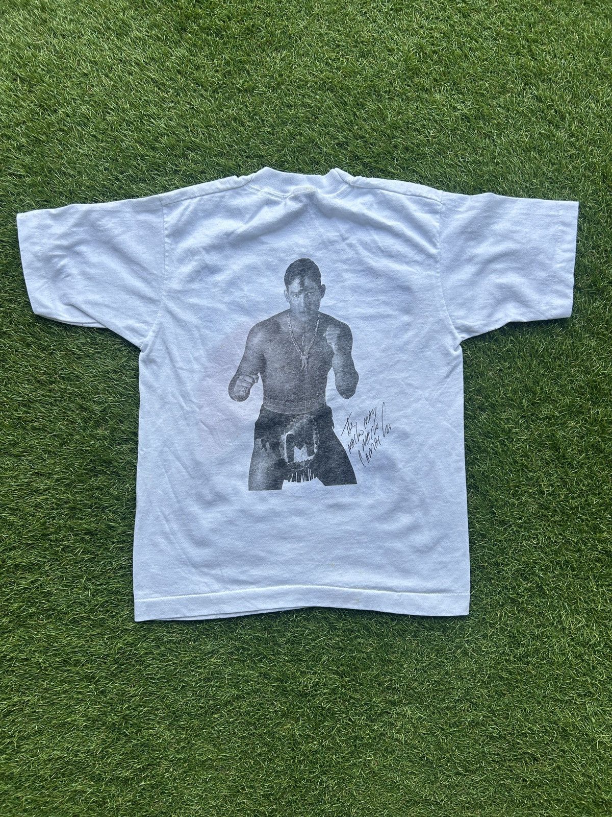 Vintage Vintage 90s Hector “Macho” Camacho Boxing T-Shirt Size US XXS / EU 40 - 4 Thumbnail