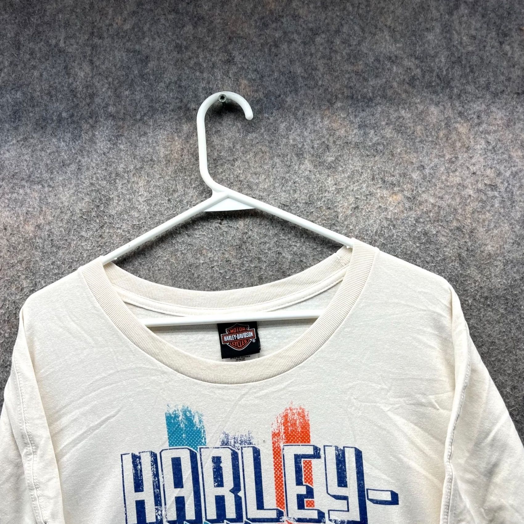 Harley Davidson VINTAGE? No. Harley-Davidson Shirt Men 5XL Beige Blue Biker Motorcycle 2018 Casual Tee Shirt Size US XXL / EU 58 / 5 - 5 Thumbnail