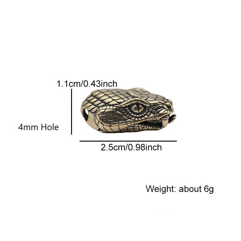 Handmade 3Pcs Snake Head Knife Beads Paracord Bead Zipper Bracelet Size ONE SIZE - 10 Thumbnail