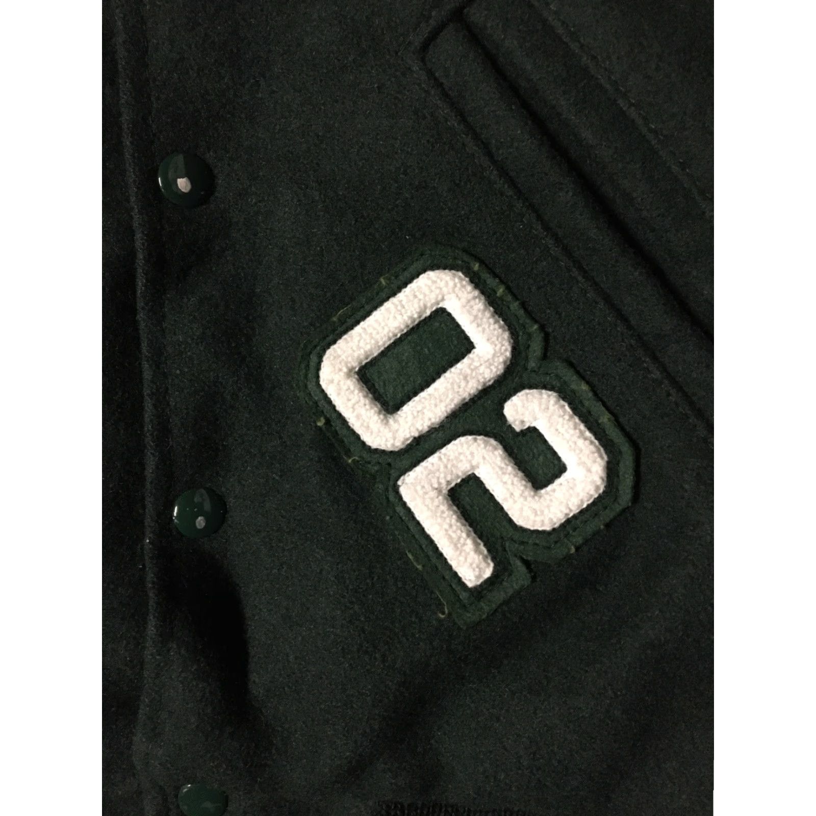 Vintage VINTAGE Cheerleading Varsity Jacket S USA Green Wool Striped Bomber Letterman 90s Sports Football Track School College High School Men's Size US S / EU 44-46 / 1 - 4 Thumbnail