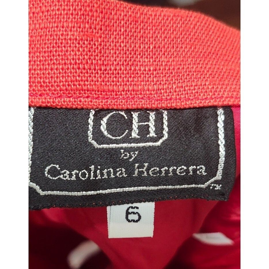 Carolina Herrera VINTAGE 80s CAROLINA HERRERA Designer suit Linen Size 6 Size M / US 6-8 / IT 42-44 - 11 Thumbnail