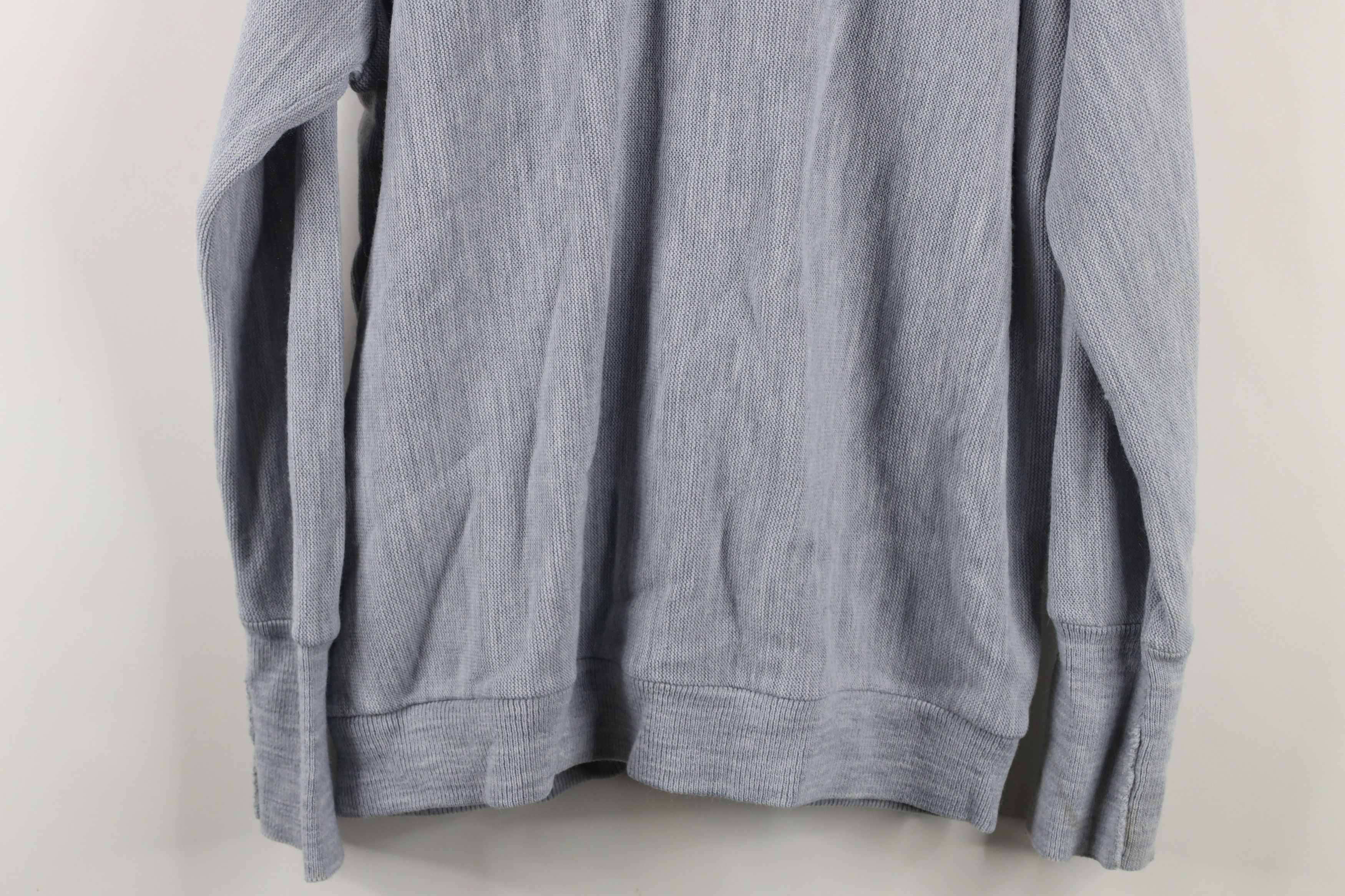 Vintage Vintage 90s Streetwear Blank Knit Cardigan Sweater Gray USA Size US L / EU 52-54 / 3 - 9 Thumbnail
