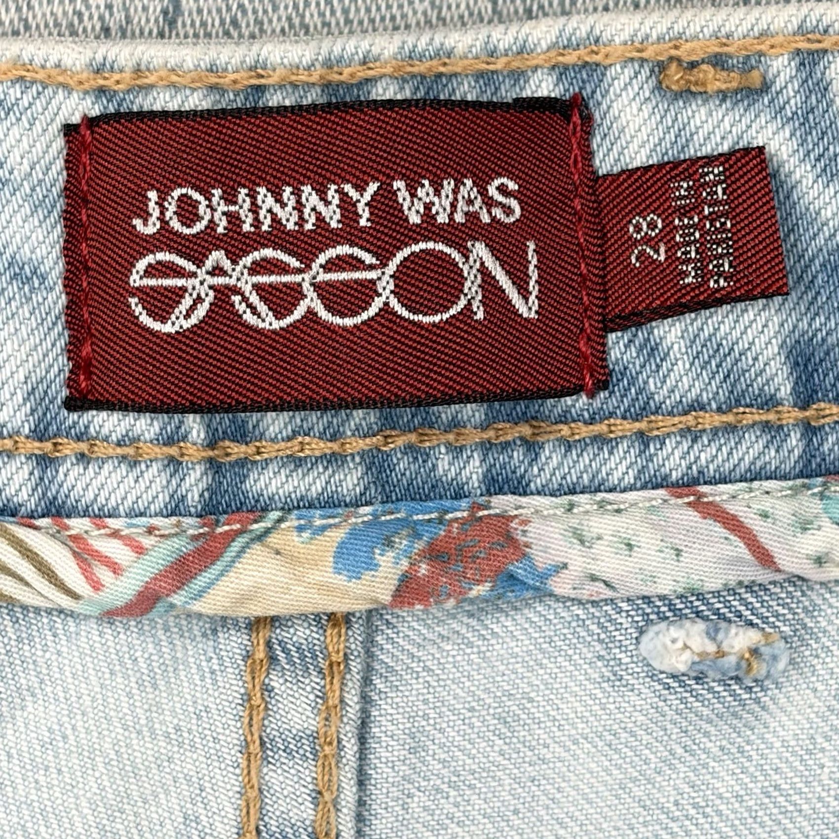 Johnny Was VINTAGE Johnny Was x Sasson Silver Metallic Waxed Jeans Straight Regular Fit Y2K 28X29.5 Womens Jeans Size 28" / US 6 / IT 42 - 5 Thumbnail