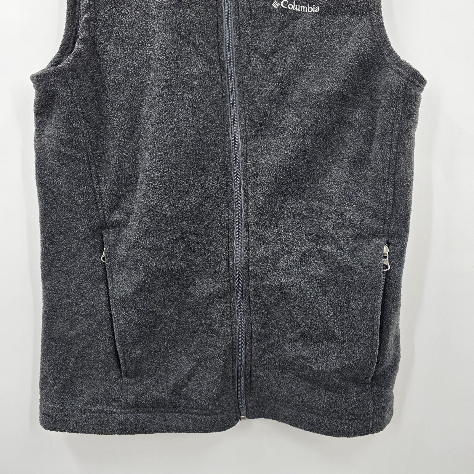 Columbia Columbia Gray Full Zip-Up Vest Top Jacket Fleece Large Size L / US 10 / IT 46 - 4 Thumbnail
