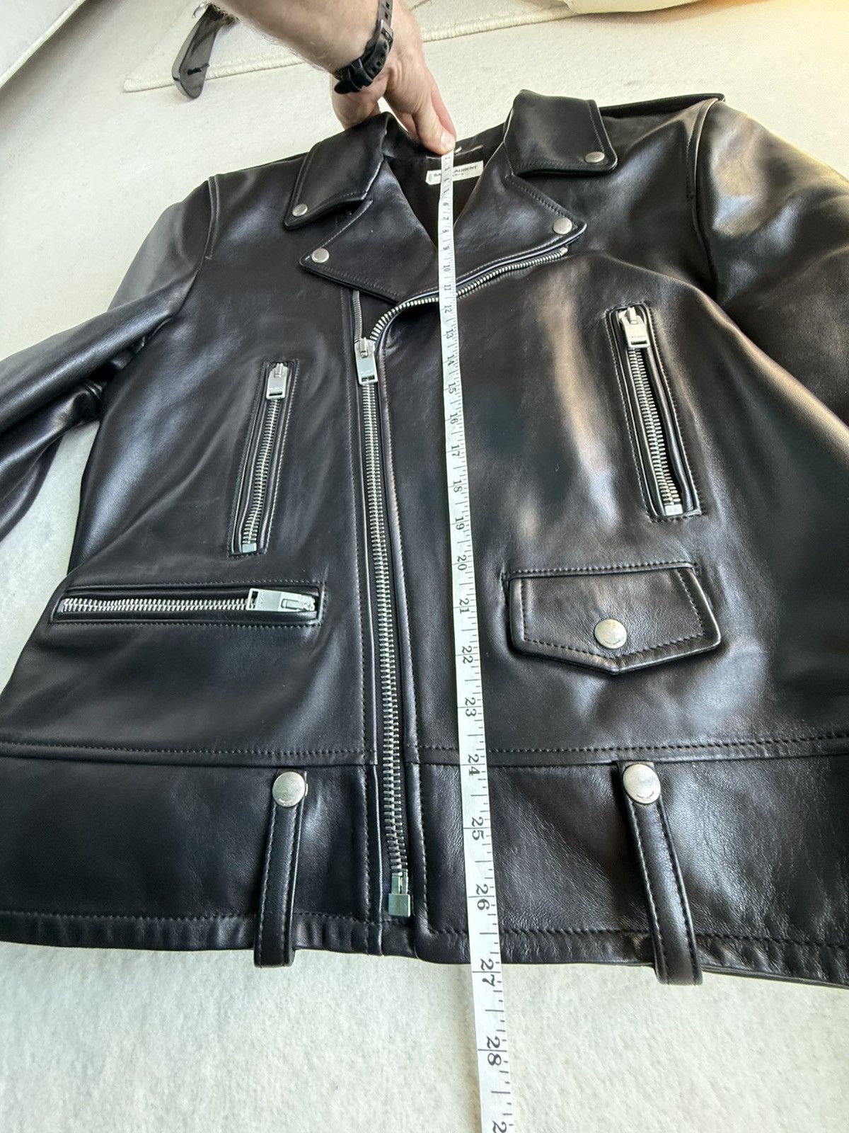 Saint Laurent Paris FW13 Holy Grail Saint Laurent L01 biker leather jacket 54 XL Size US L / EU 52-54 / 3 - 5 Thumbnail