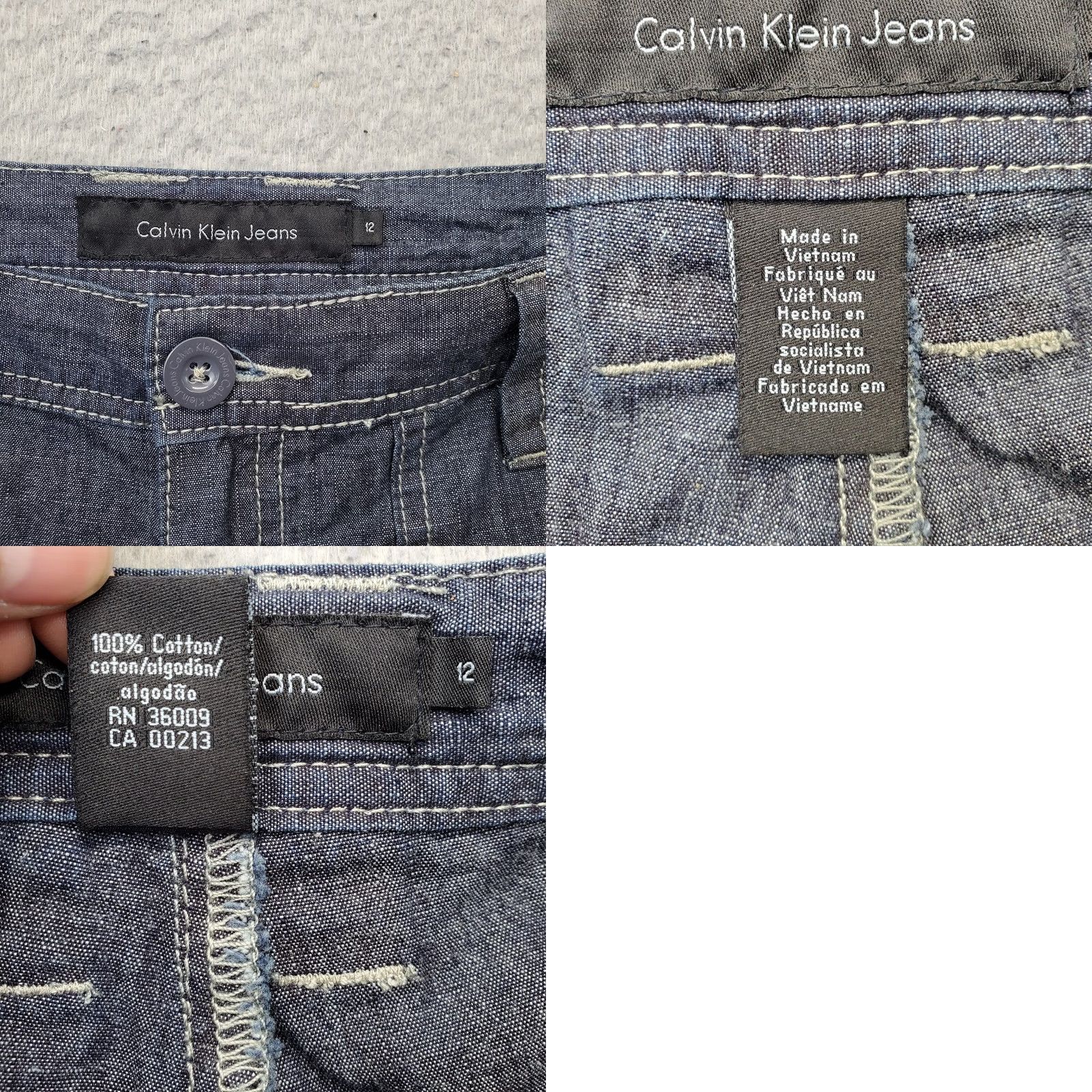 Calvin Klein Calvin Klein Shorts Womens 12 Denim Stretch Flat Front Cuffed 5-Pocket Blue Size 12 CK Womens Casual Summer Vintage: No Size 34" / US 12 / IT 48 - 8 Thumbnail