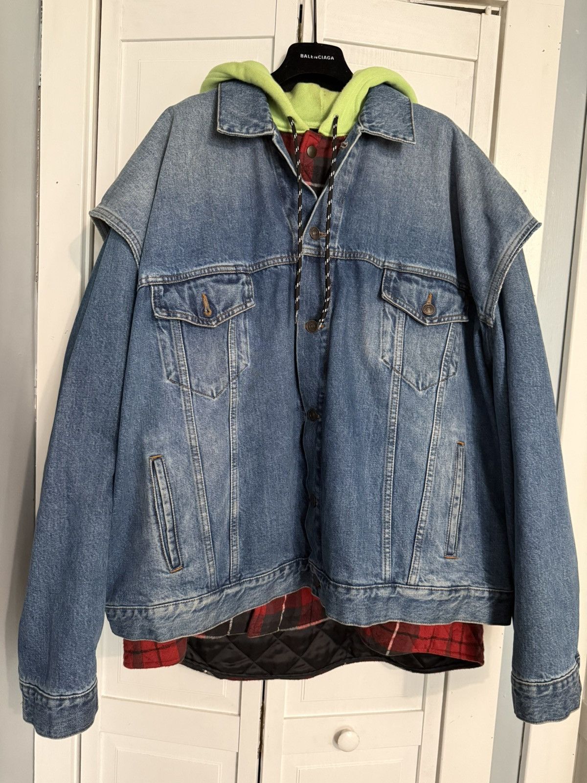 Balenciaga Padded Denim Jacket | Grailed