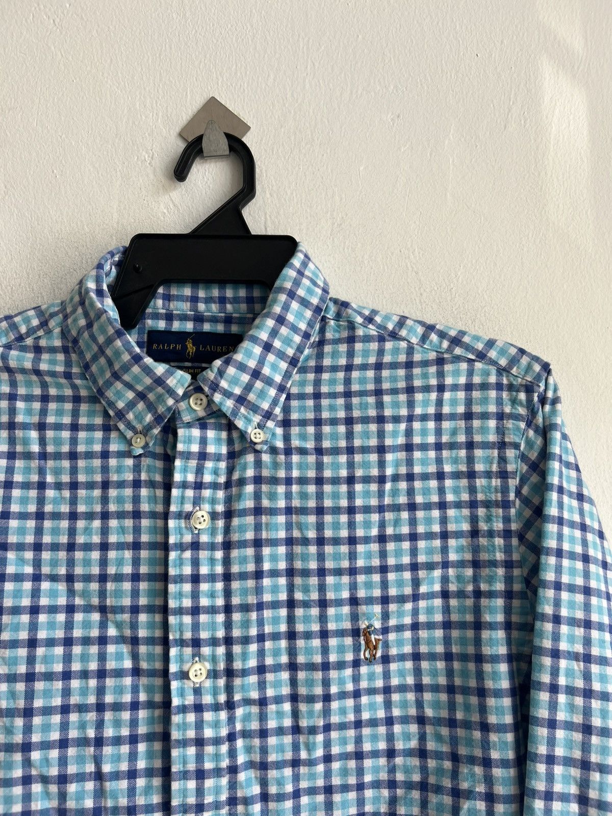 Polo Ralph Lauren Polo Ralph Lauren Color Pony Slim Fit Checked Oxford Shirt Size US L / EU 52-54 / 3 - 3 Thumbnail
