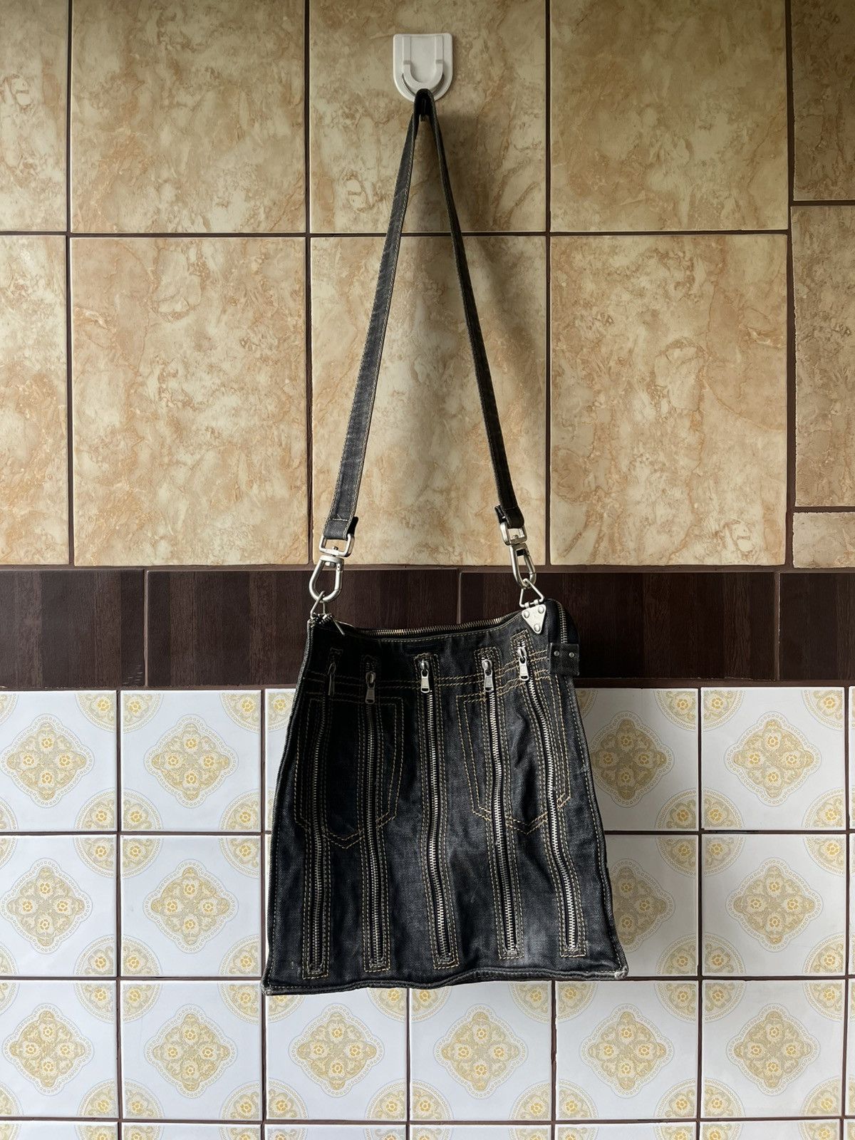 Archival Clothing x Dolce Gabbana Messenger Crossbody Bag in Black, Women's
