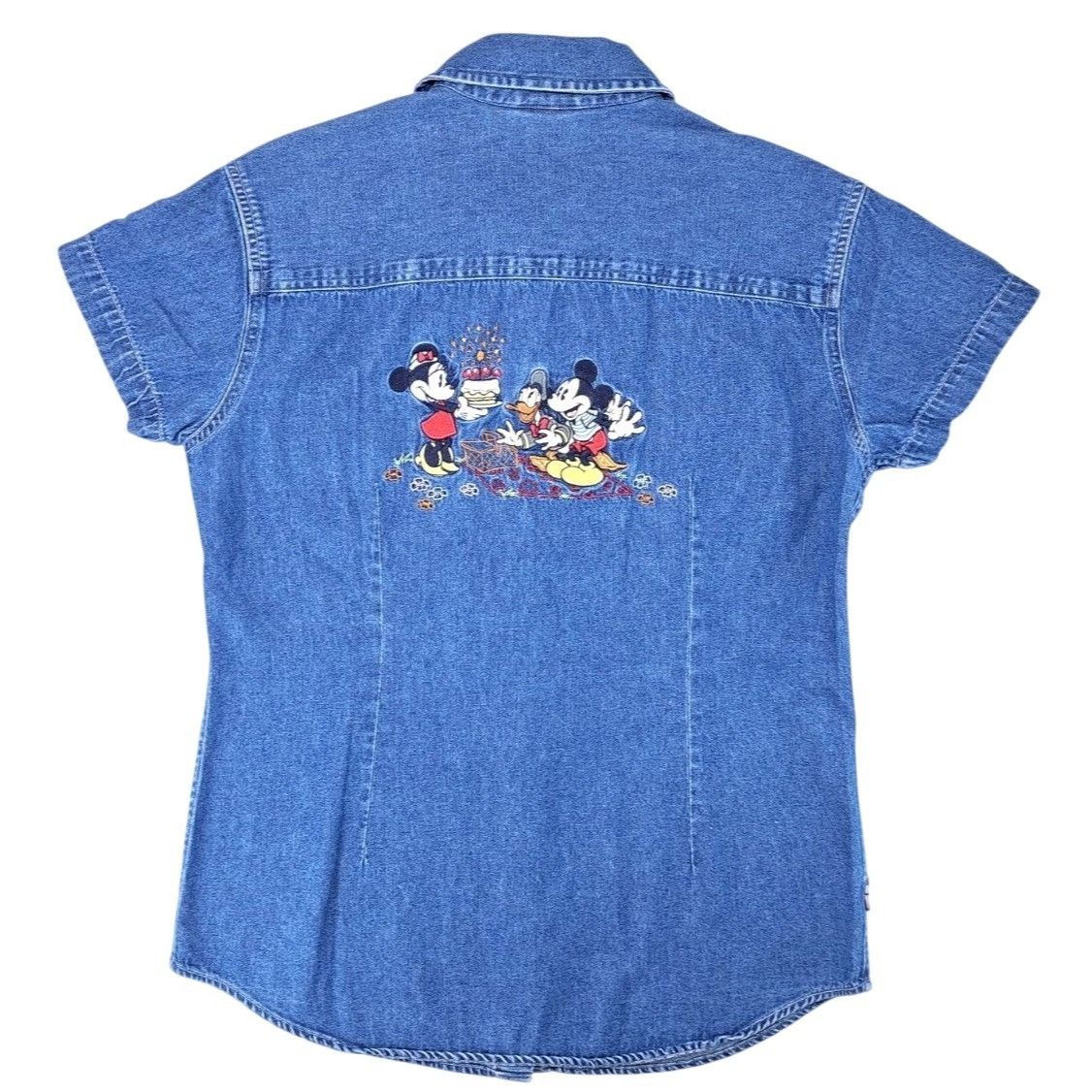 Disney Vintage Disney Store Mickey Mouse Embroidered Denim Button Size S / US 4 / IT 40 - 2 Thumbnail