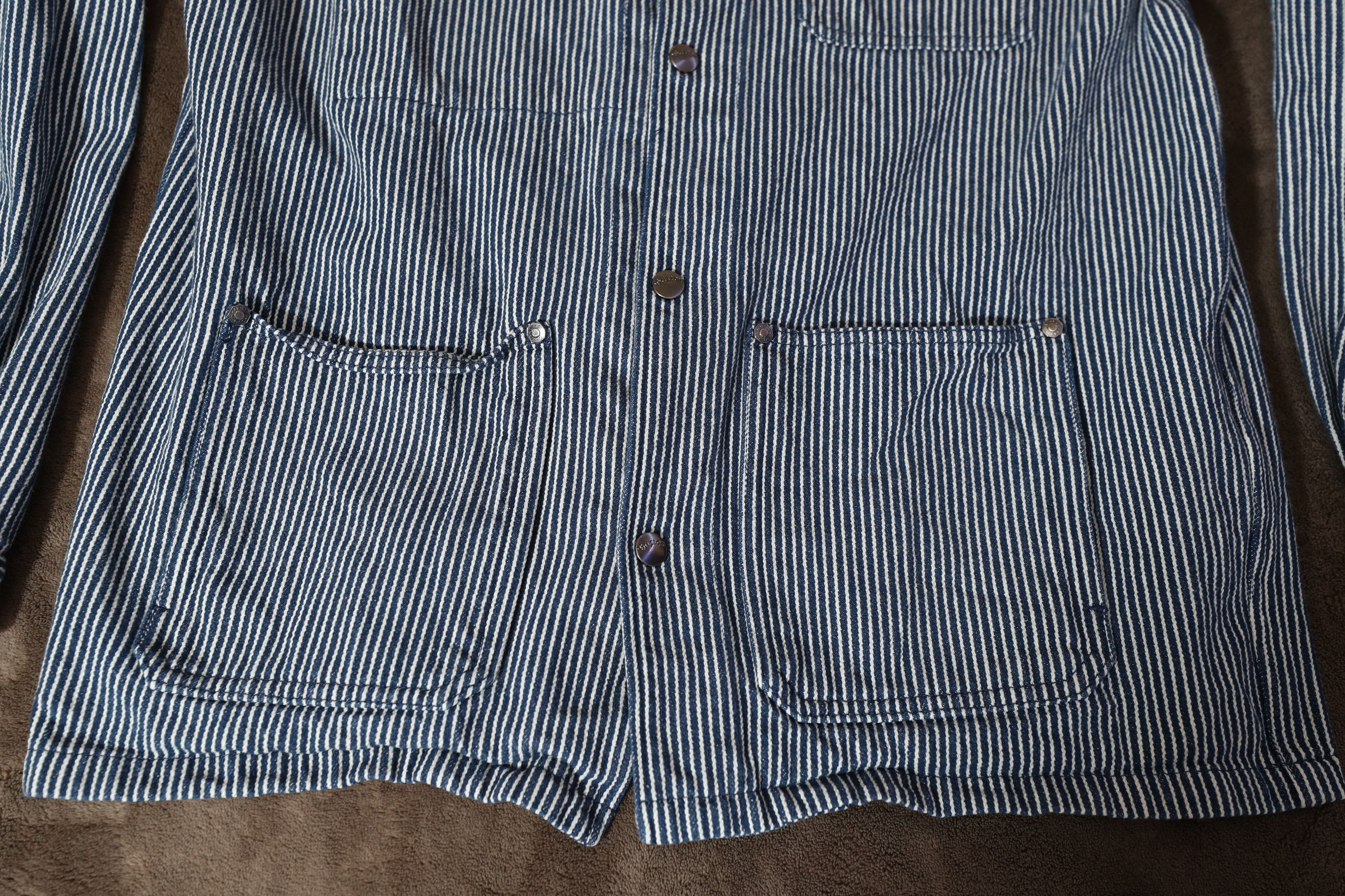 Brixton Brixton Striped Long Sleeve Overshirt (L) Size US L / EU 52-54 / 3 - 7 Thumbnail