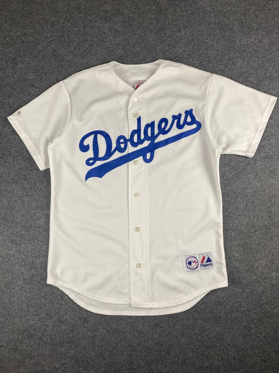 image of Vintage La Dodgers Jersey By Majestic Made In Usa in White, Men's (Size Medium)