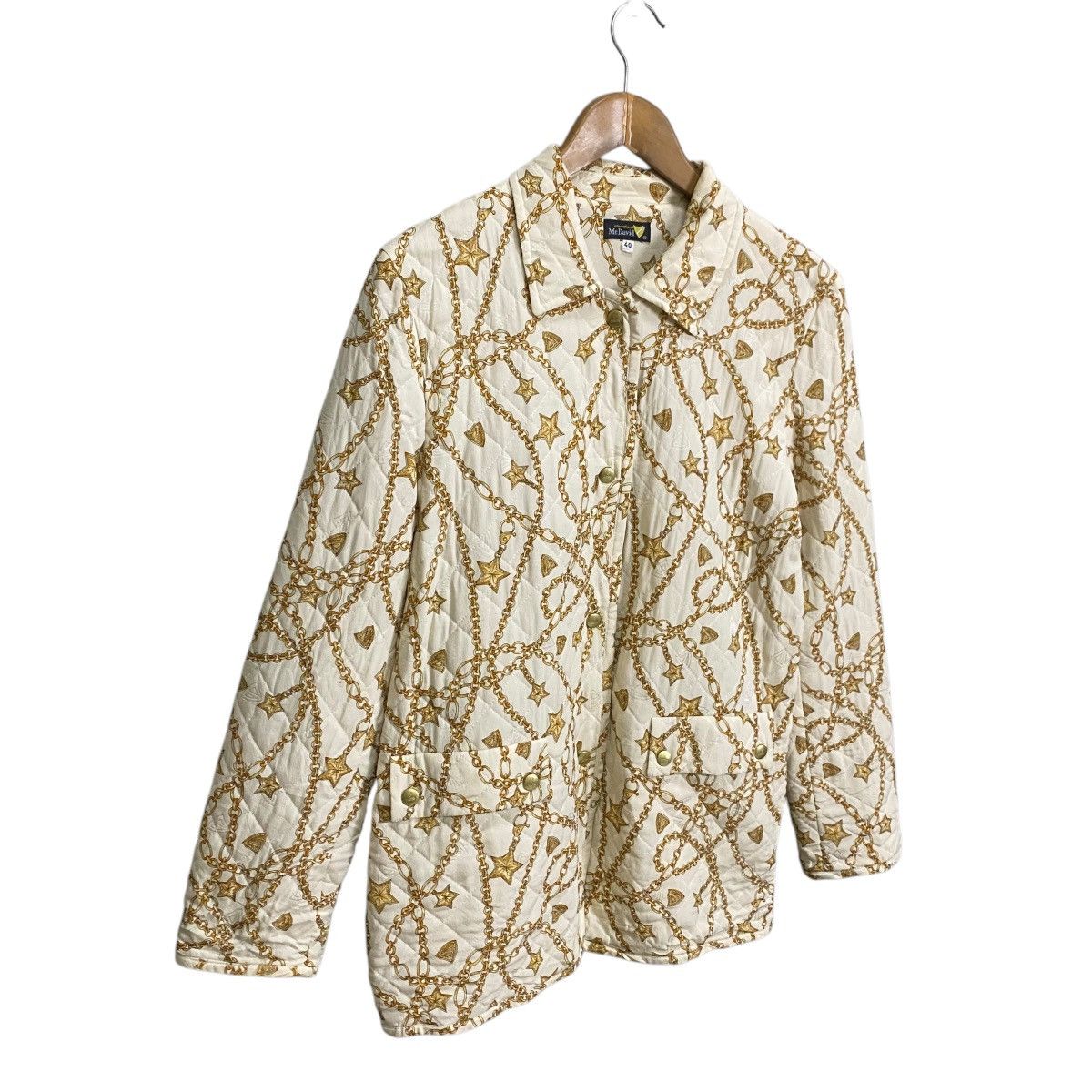 Designer × SikSilk × Vintage Mc David Internatuonal chain logo silk jacket Size S / US 4 / IT 40 - 2 Thumbnail